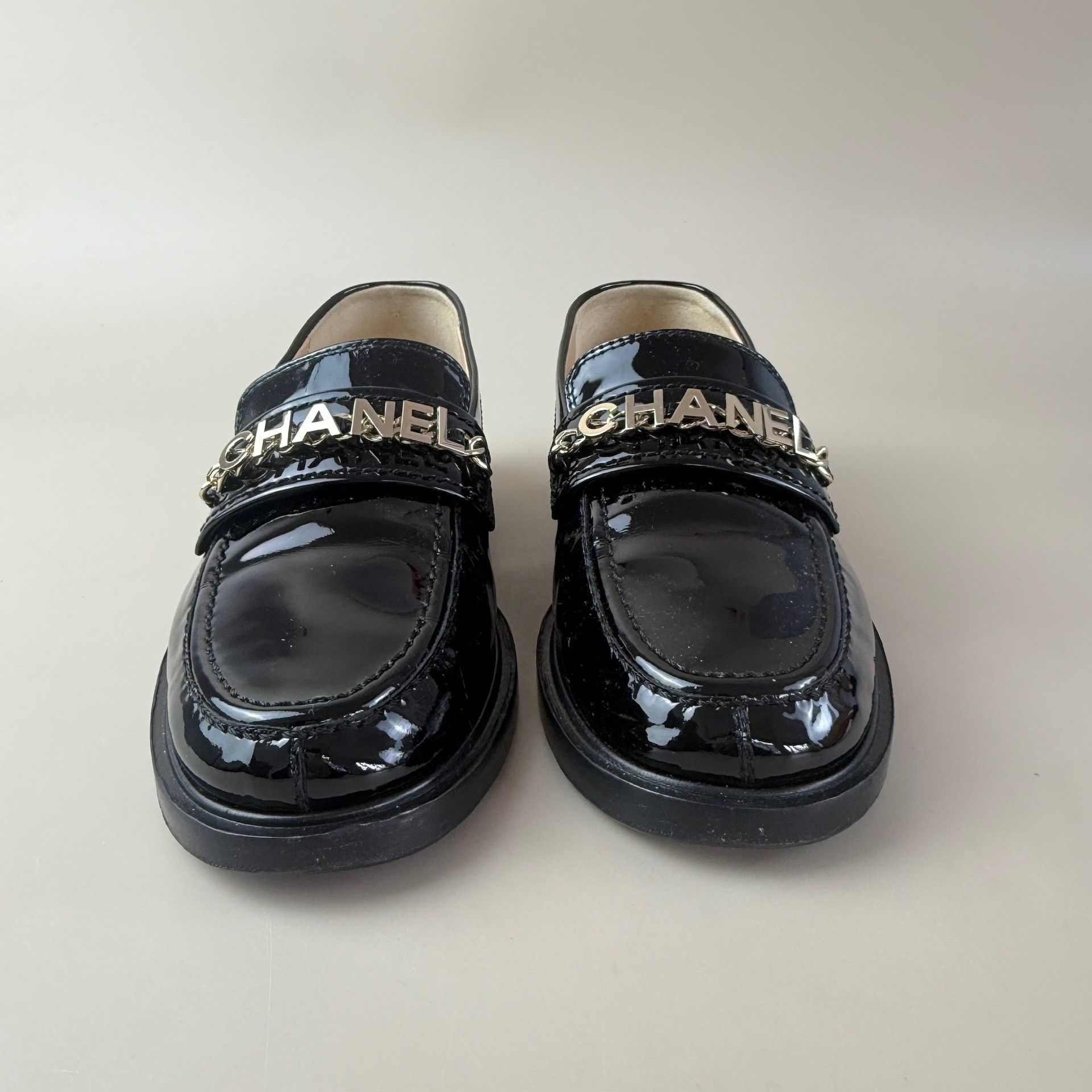 Chanel CHANEL Chain Letter Loafers Size US 5 / IT 35 - 2 Thumbnail