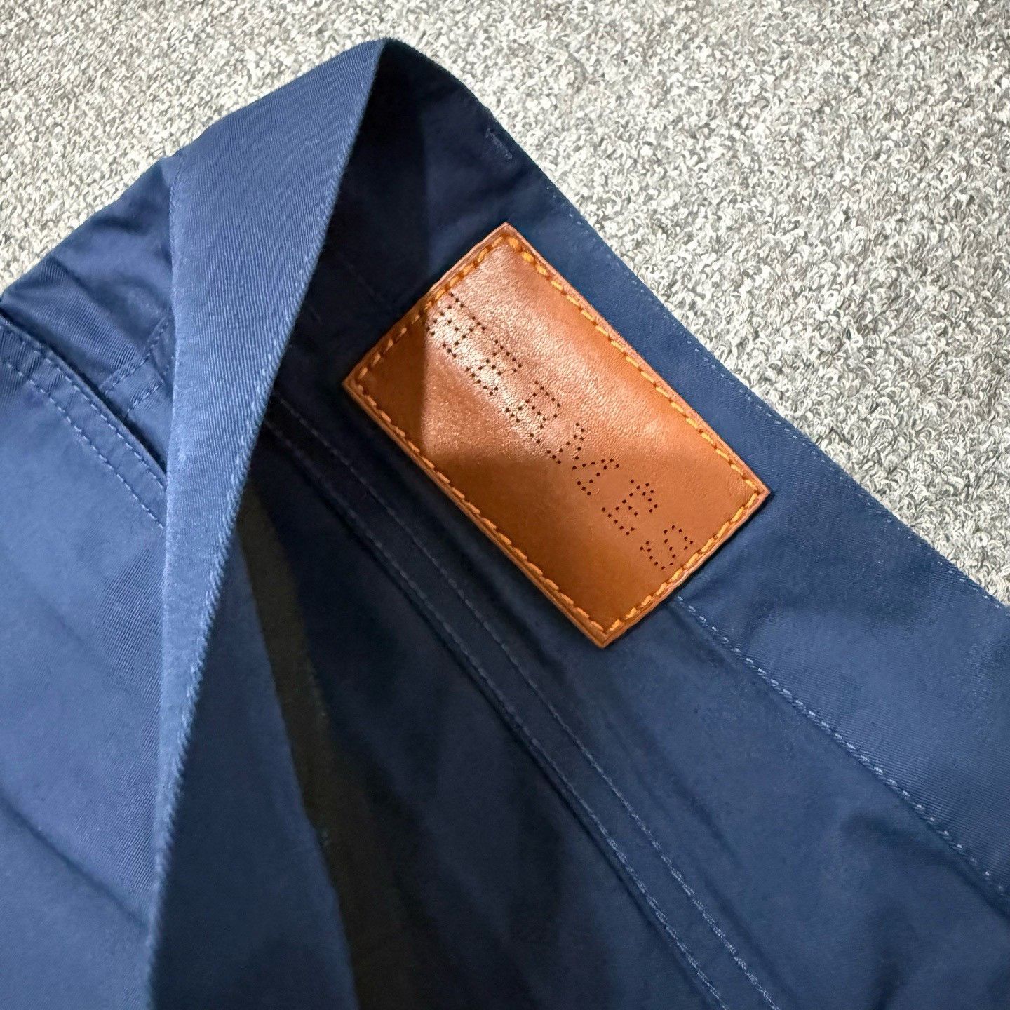 Hermes Hermes Leather Logo Navy Casual Pants 42 Size US 26 / EU 42 - 3 Thumbnail