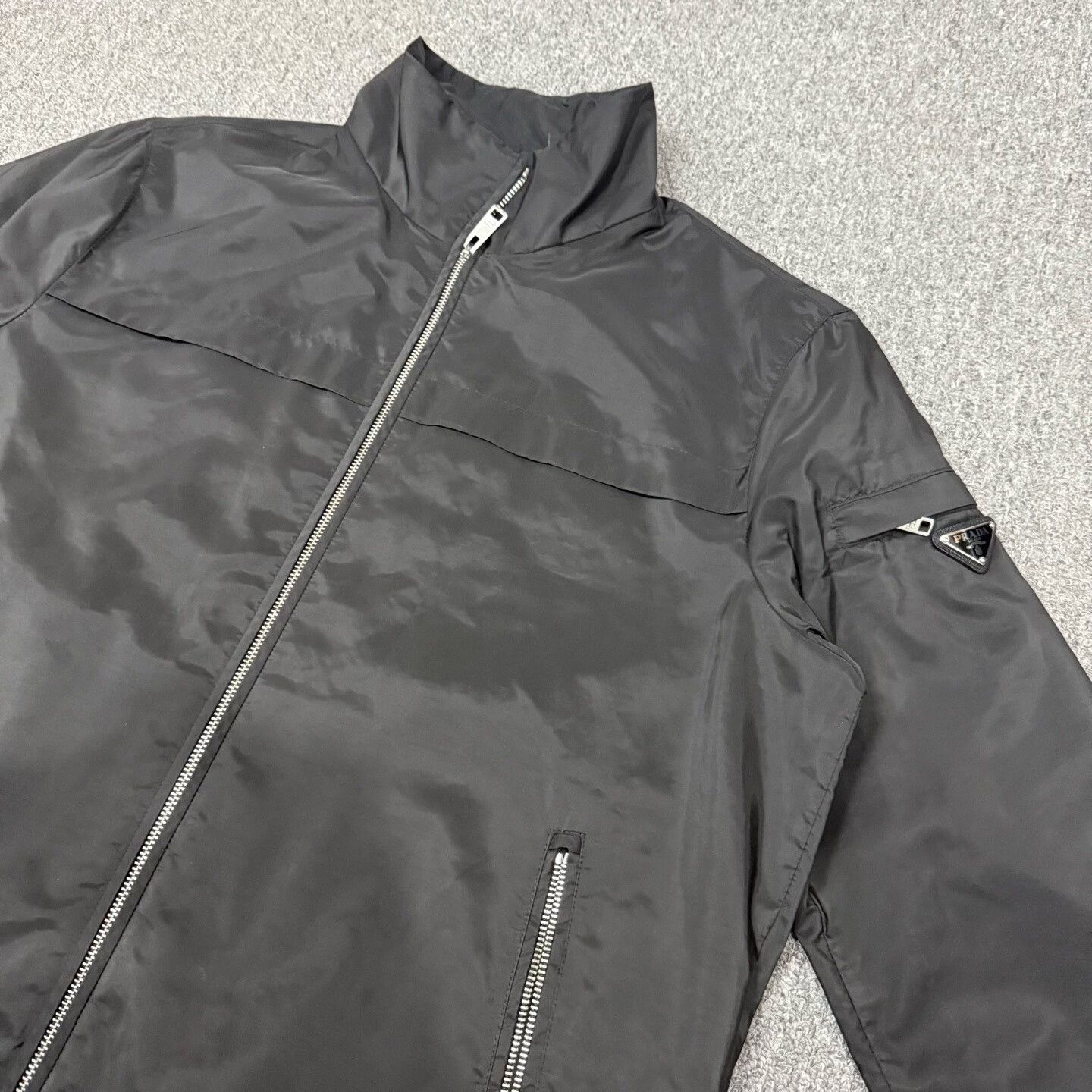 Prada Prada Black Triangle Logo Nylon Jacket Size US L / EU 52-54 / 3 - 3 Thumbnail