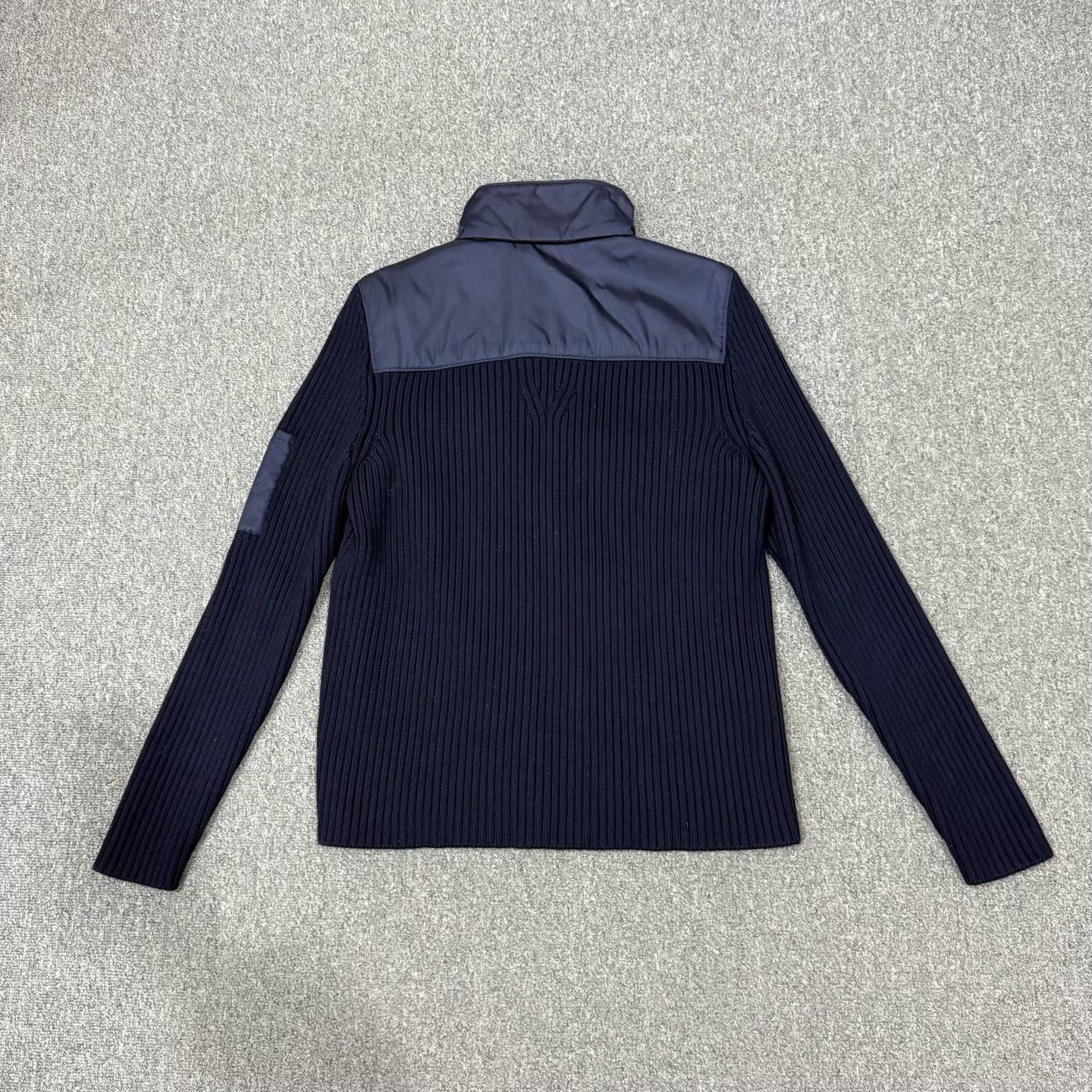 Prada Prada Navy Nylon Knit Triangle Logo Jacket Size US M / EU 48-50 / 2 - 2 Thumbnail