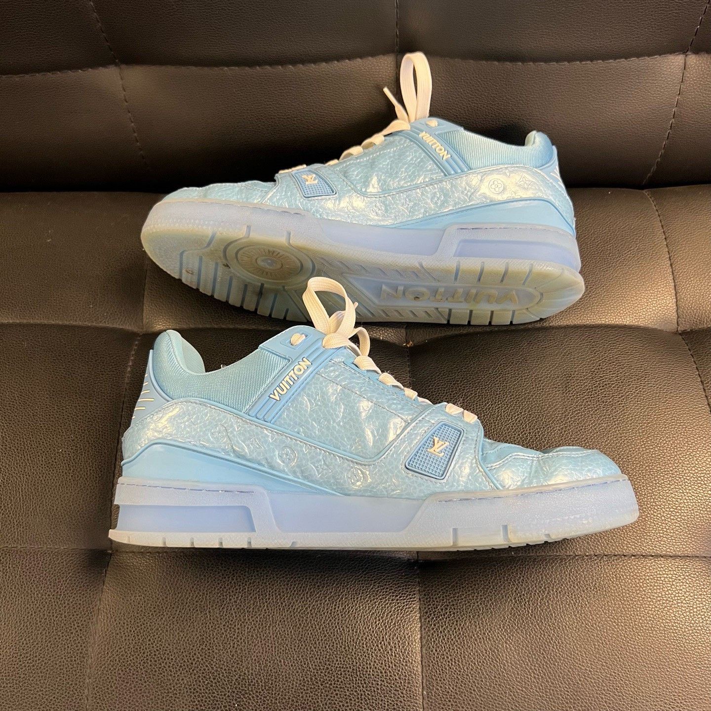 Louis Vuitton Louis Vuitton 2025 Trainer Blue Low-Top Sneakers Size US 9 / EU 42 - 4 Thumbnail