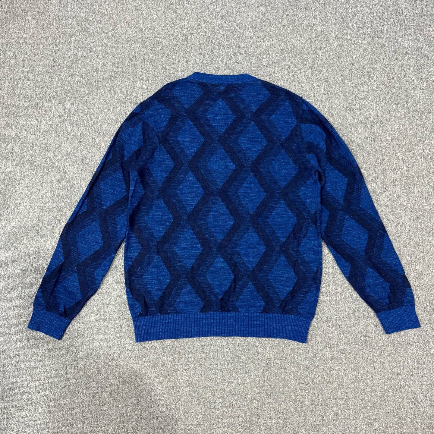Louis Vuitton Louis Vuitton Blue Wool Plaid Long-Sleeve XL Size US XL / EU 56 / 4 - 2 Thumbnail
