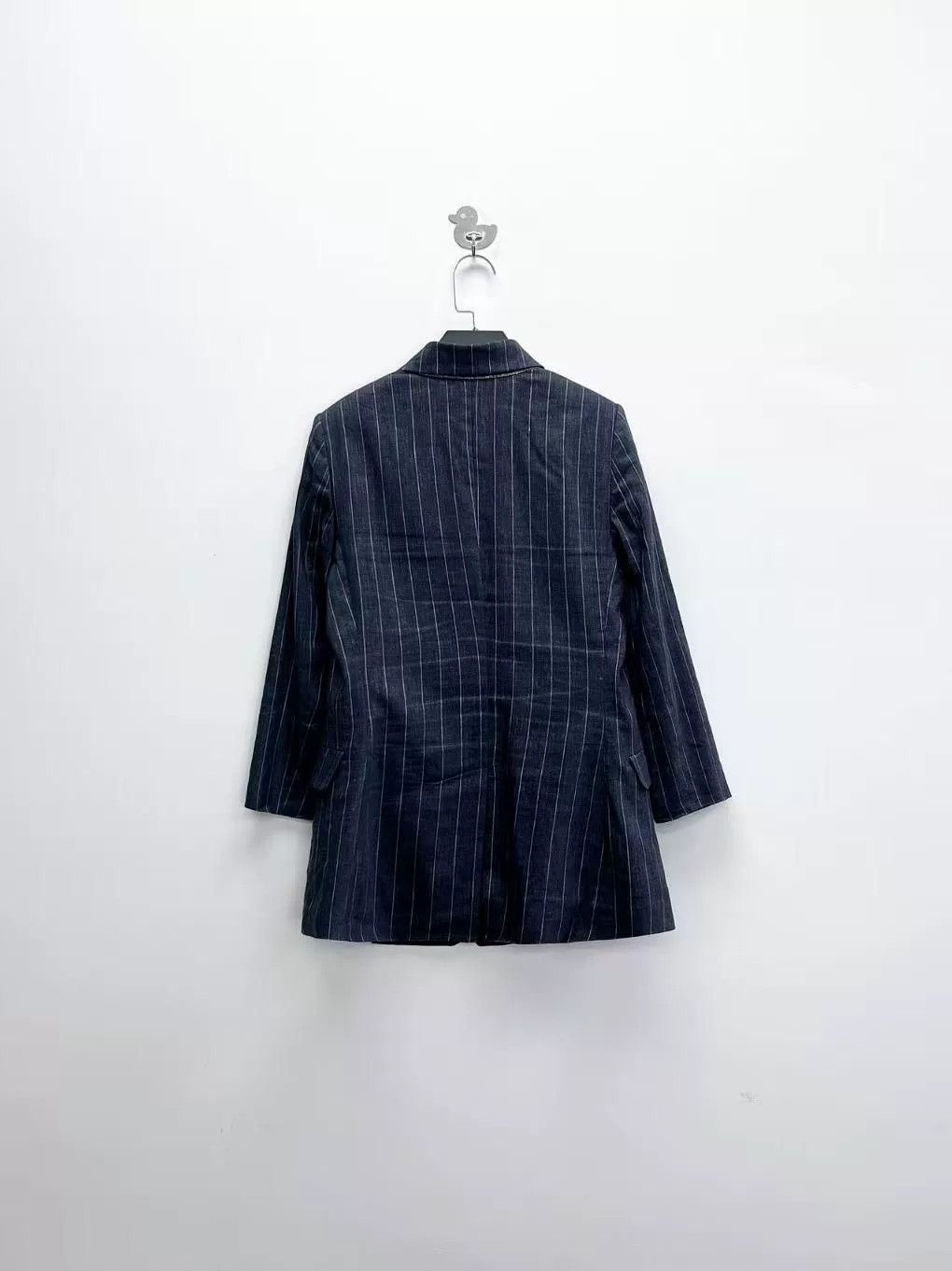 Brunello Cucinelli Brunello Cucinelli Blue-Gray Pinstripe Suit Jacket Size US XXS / EU 40 - 2 Thumbnail
