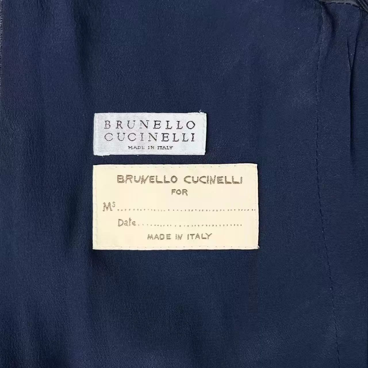 Brunello Cucinelli Brunello Cucinelli Blue-Gray Pinstripe Suit Jacket Size US XXS / EU 40 - 4 Thumbnail