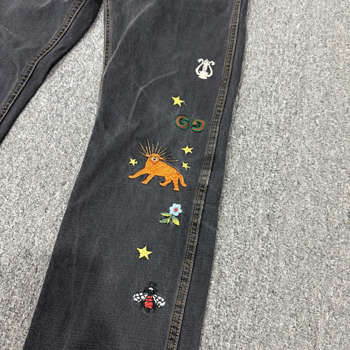 Gucci Gucci Deer Embroidery Jeans Size US 30 / EU 46 - 3 Thumbnail