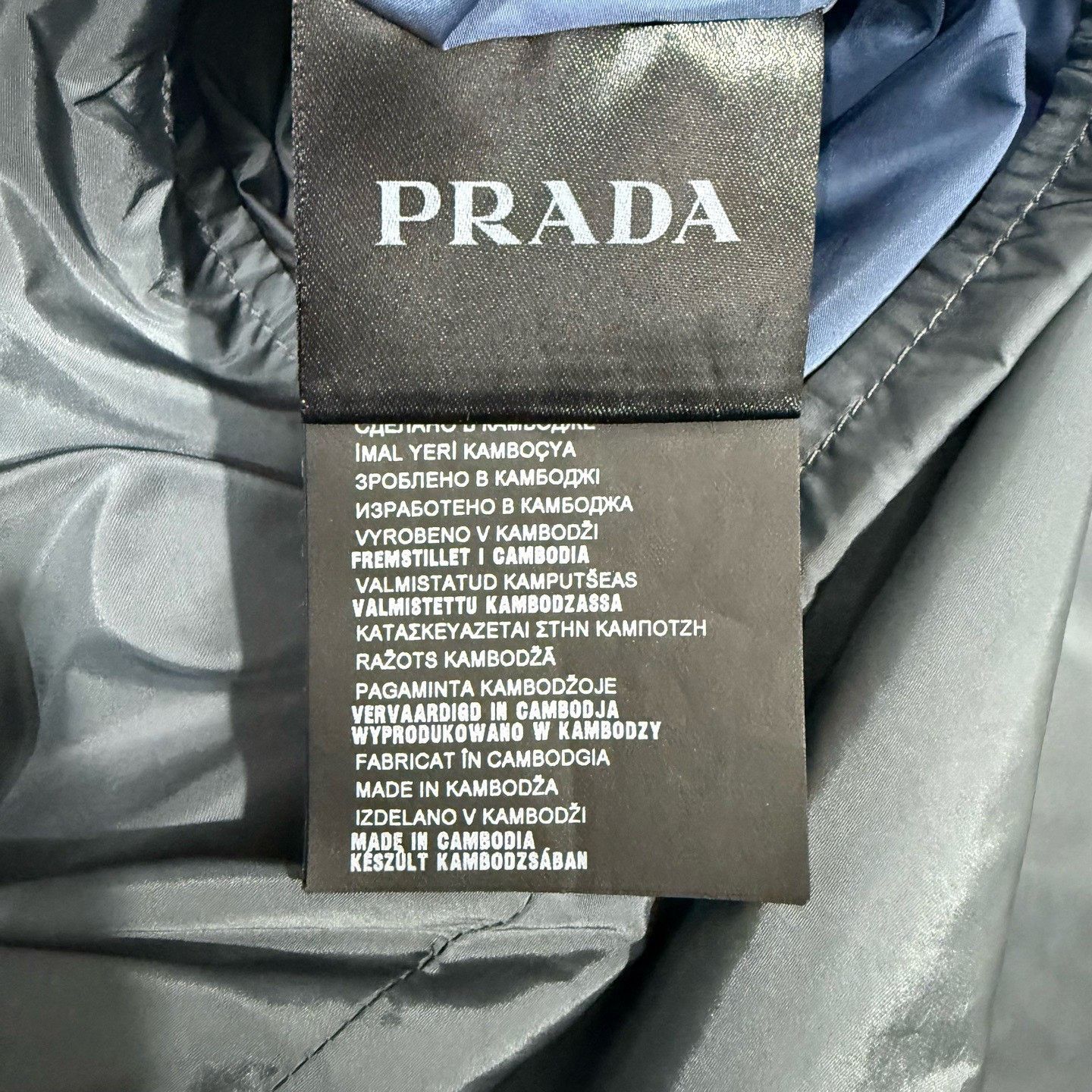 Prada Prada Blue Hem Logo Reversible Nylon Jacket Size US L / EU 52-54 / 3 - 4 Thumbnail
