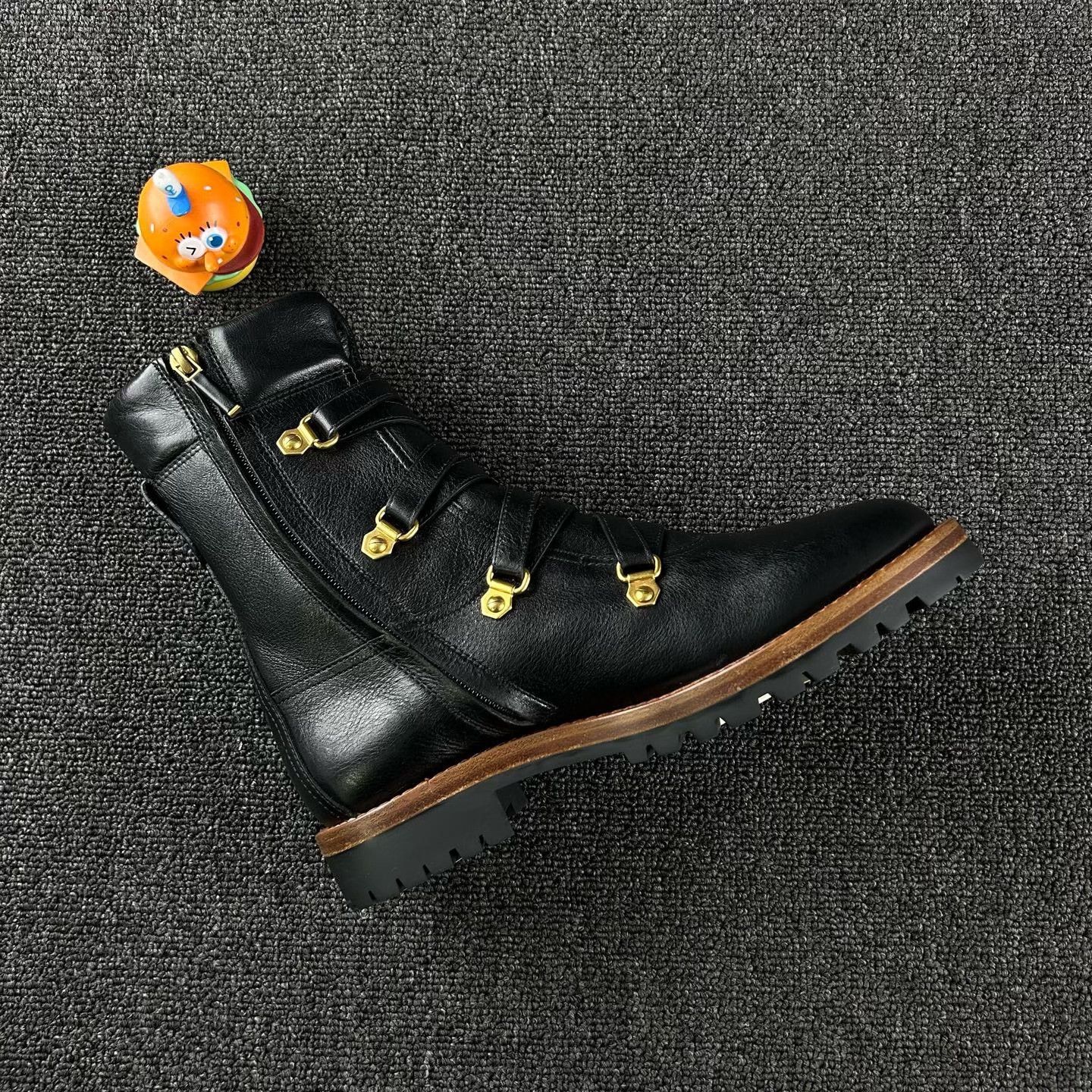 Dior Dior Black Leather Boots Size US 7 / IT 37 - 4 Thumbnail