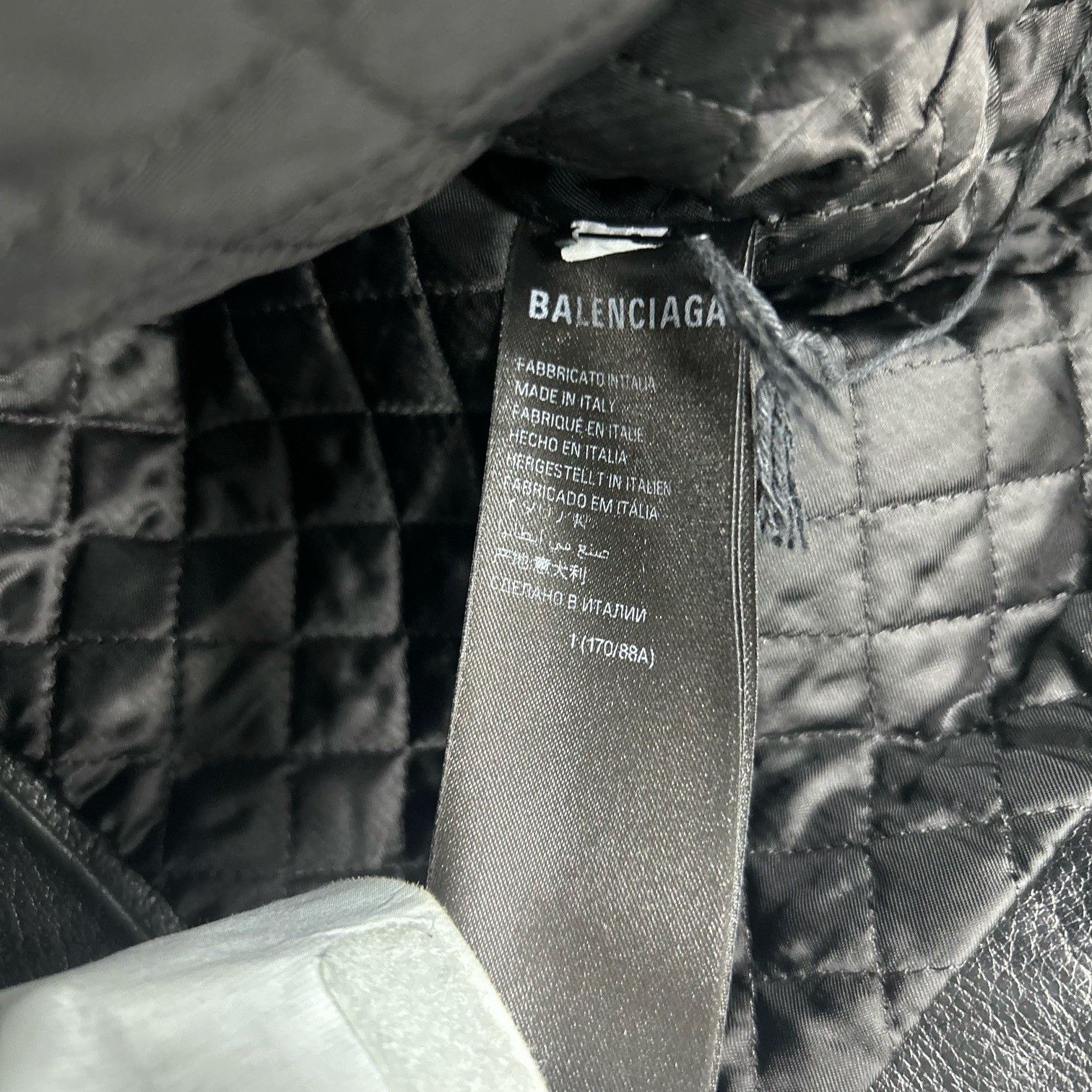 Balenciaga Balenciaga 23Winter Padded Shoulder Leather Jacket Size US L / EU 52-54 / 3 - 4 Thumbnail