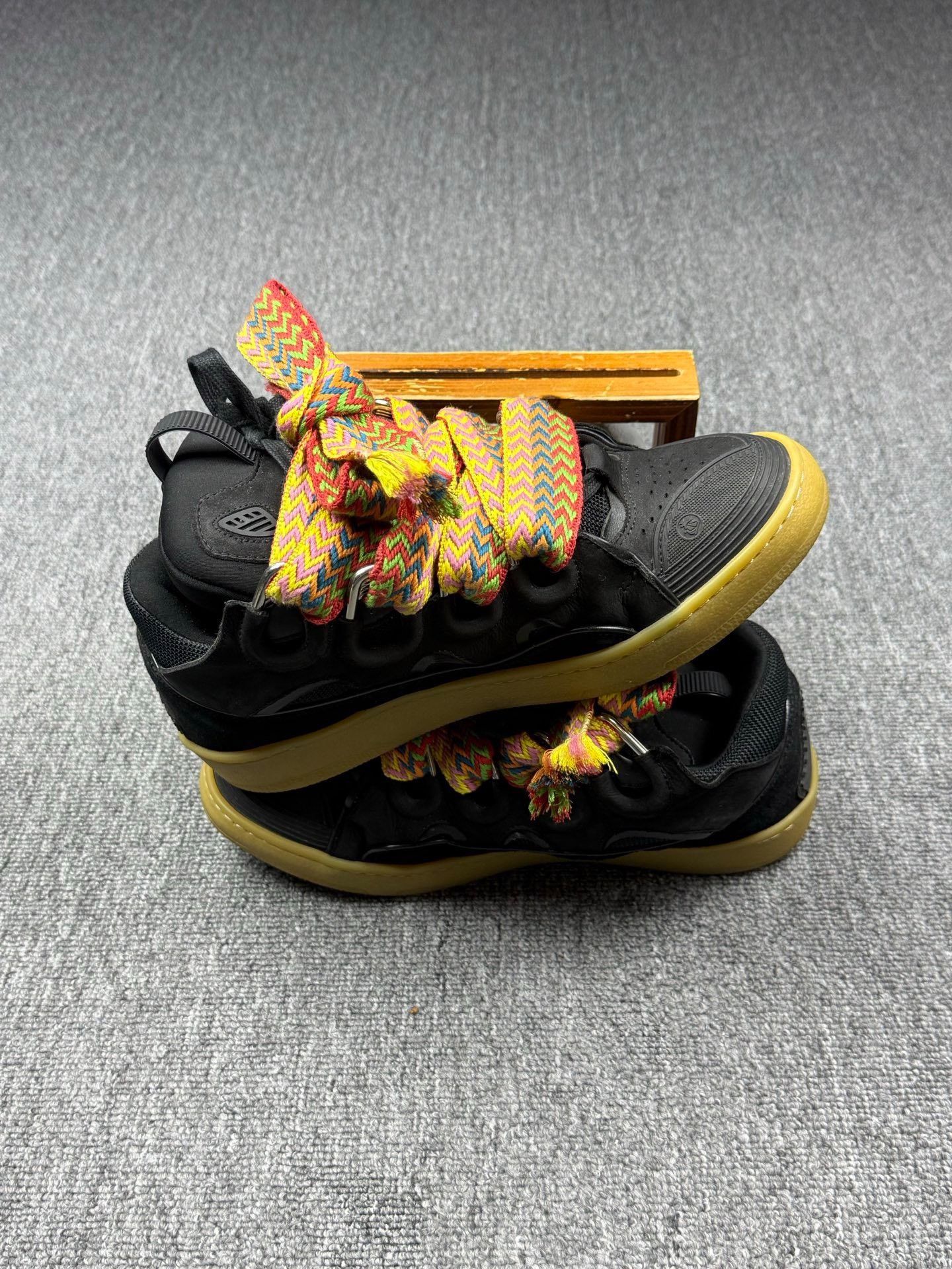 Lanvin Lanvin Patchwork Black Lowtop Sneakers 9 Men Size US 9 / EU 42 - 3 Thumbnail