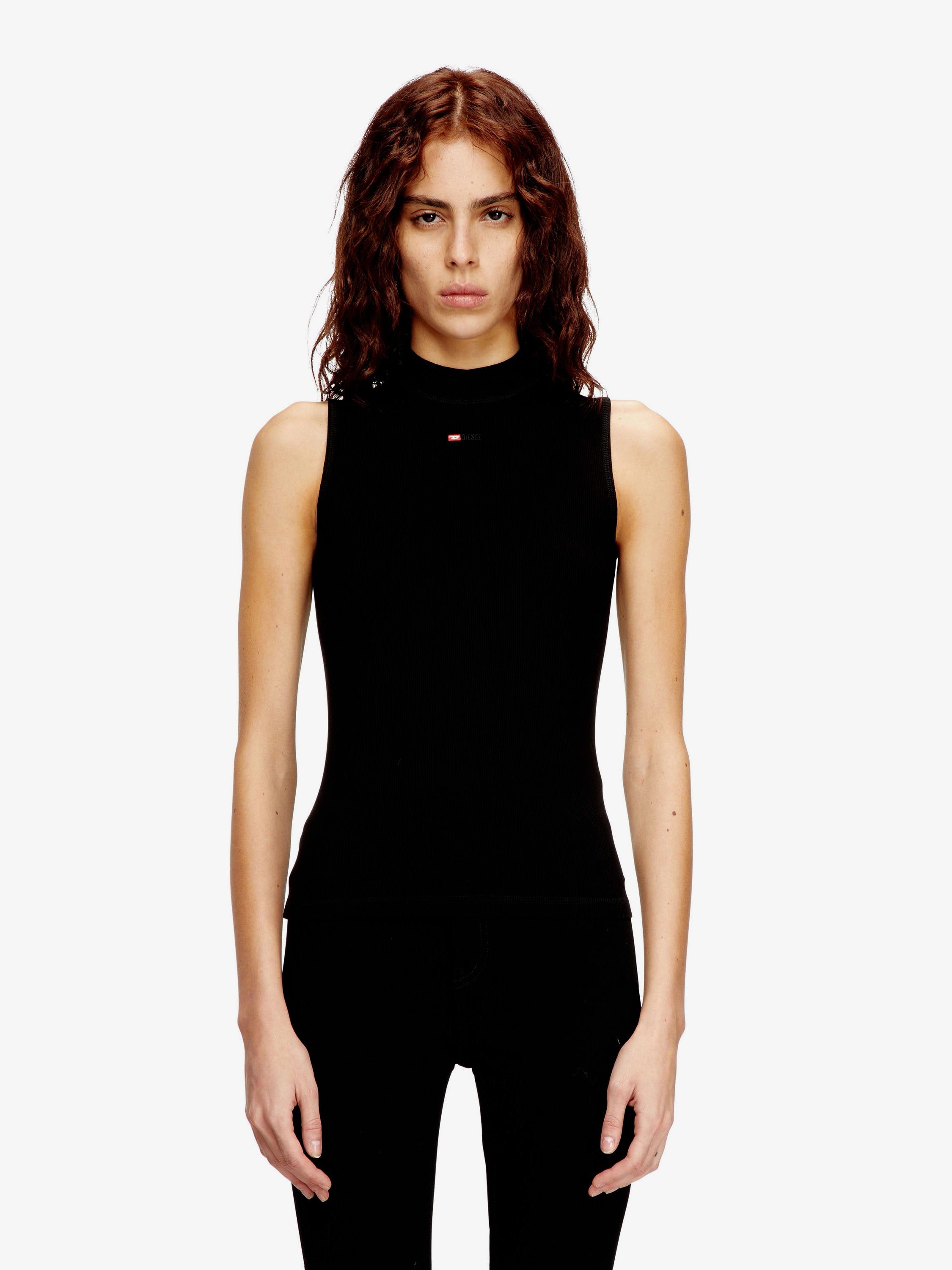 Diesel T-Mokky-Sl-Microdiv Tank Top In Stretch Viscose Size XS / US 0-2 / IT 36-38 - 3 Thumbnail