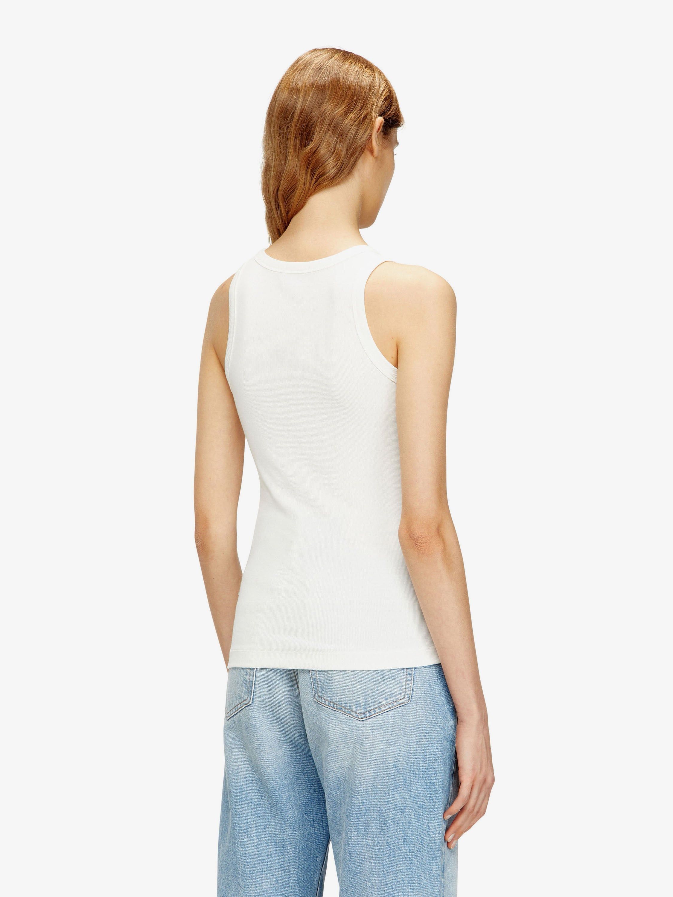 Diesel Slim Fit Ribbed Tank Top With Metal Oval D Size M / US 6-8 / IT 42-44 - 4 Thumbnail
