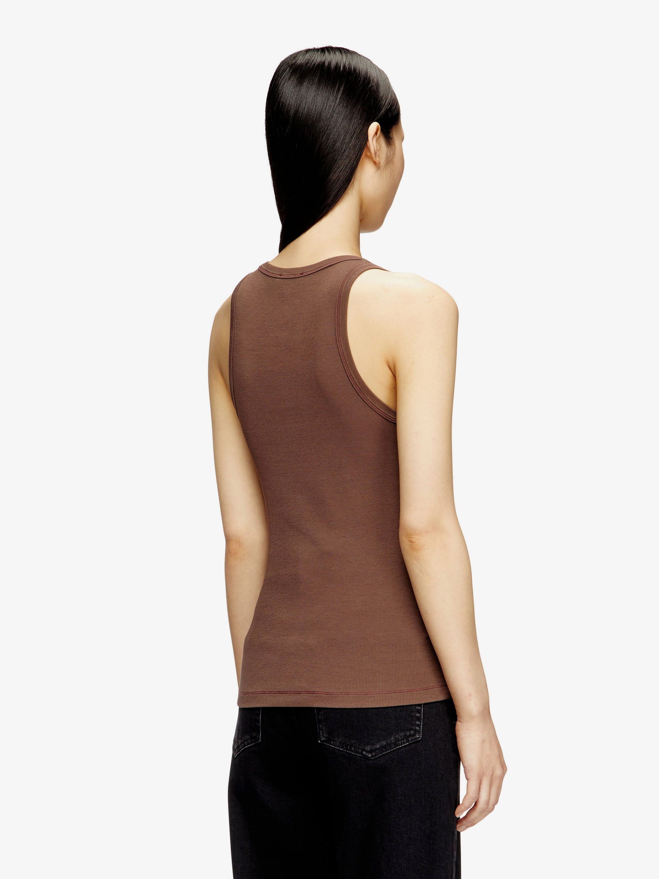 Diesel Slim-Fit Ribbed Tank Top With Metal Oval D Logo Size S / US 4 / IT 40 - 4 Thumbnail
