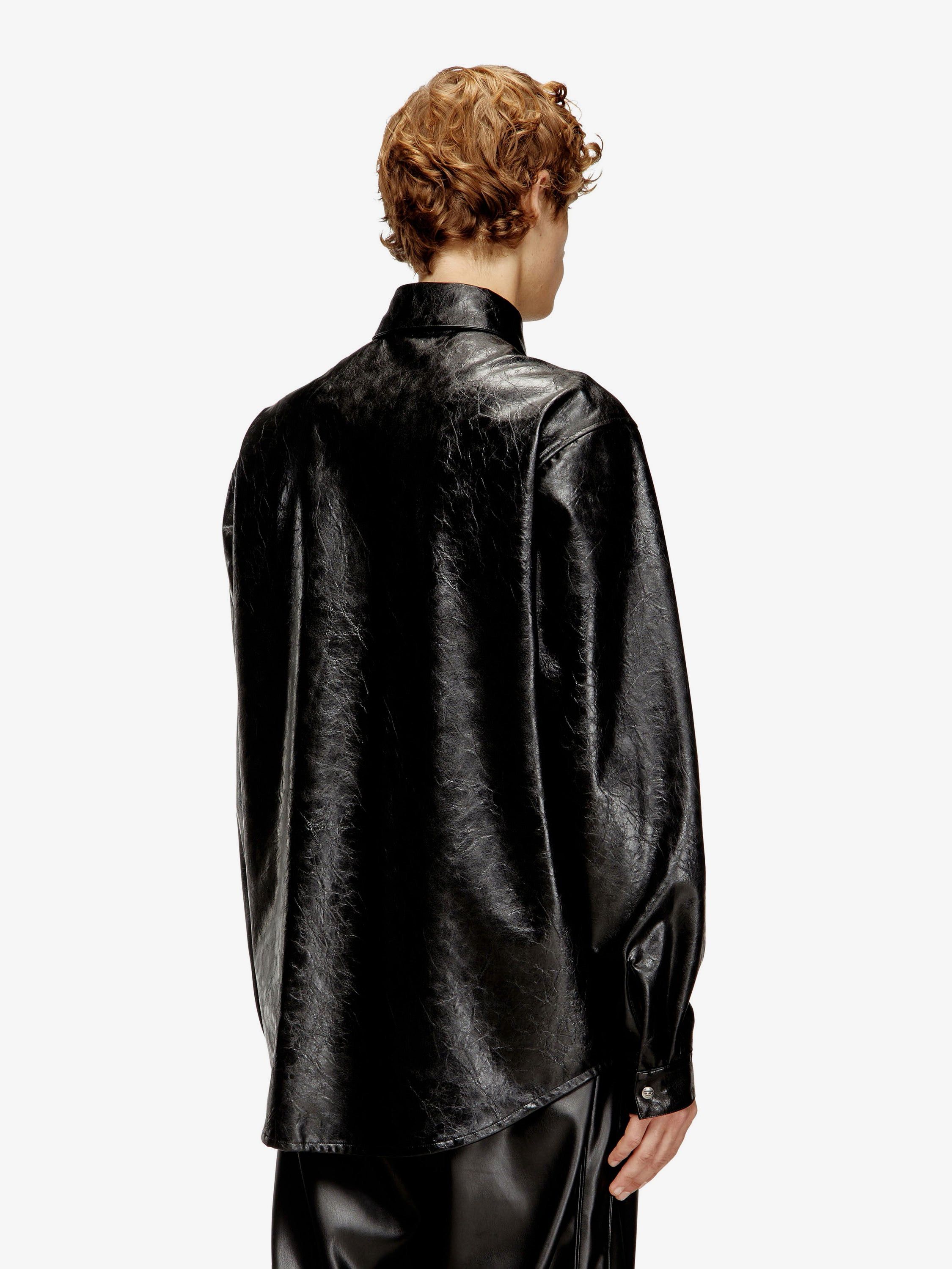 Diesel S-Simply-Qmbu Faux-Leather Shirt Size US M / EU 48-50 / 2 - 4 Thumbnail