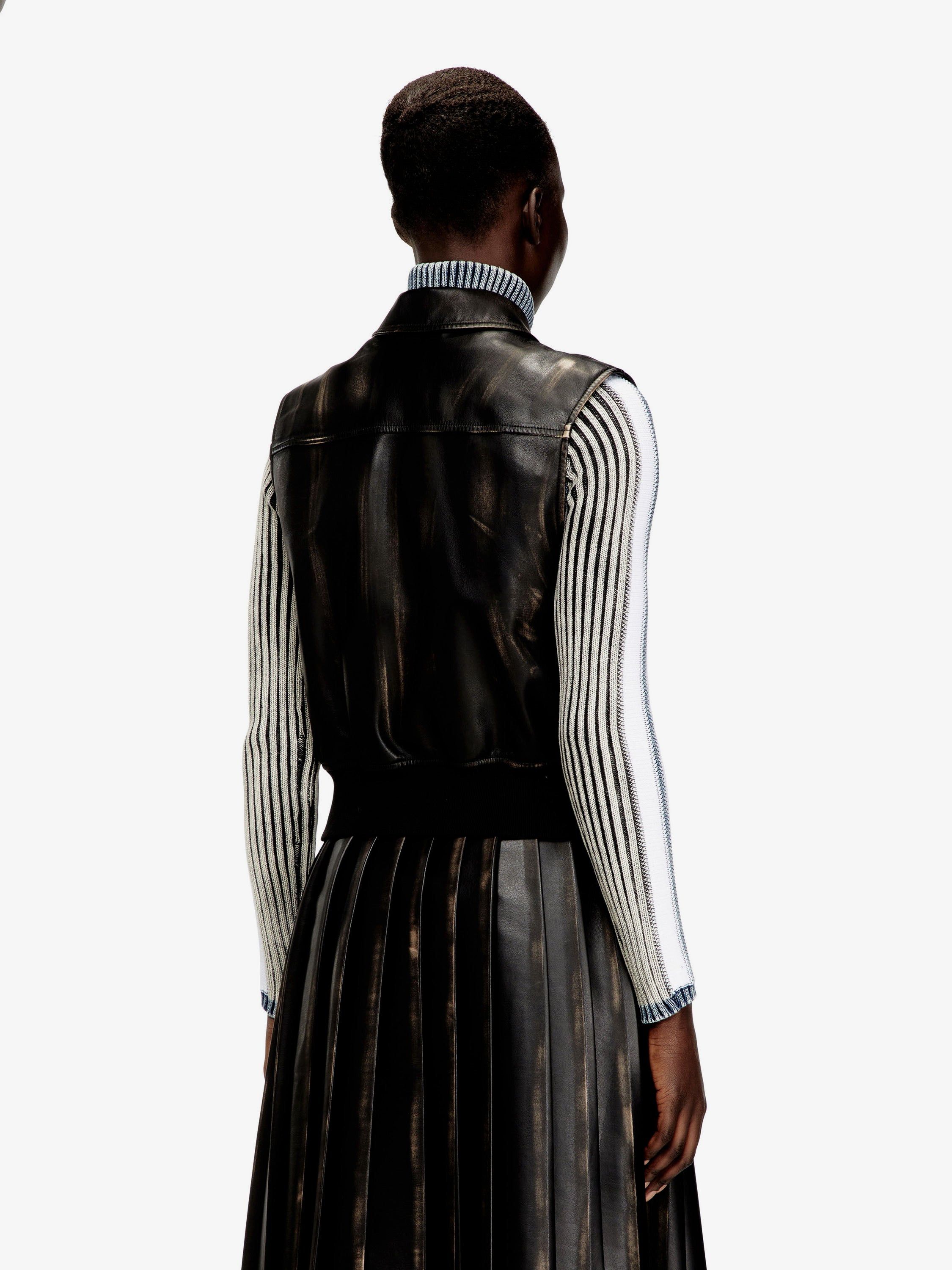 Diesel G-Inko Faux Leather Sleeveless Jacket Size M / US 6-8 / IT 42-44 - 4 Thumbnail