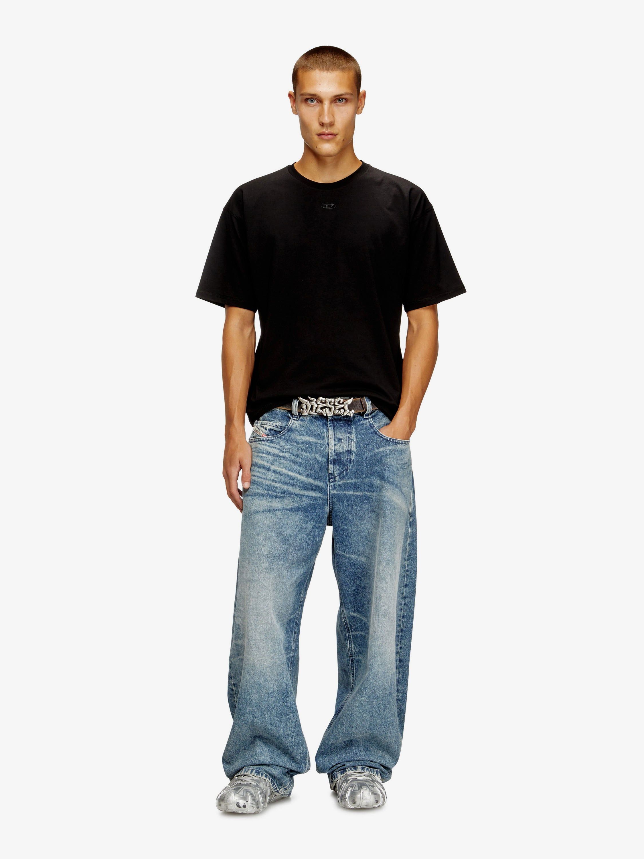 Diesel Cotton T-Shirt With Embroidered Logo On The Front Size US M / EU 48-50 / 2 - 2 Thumbnail