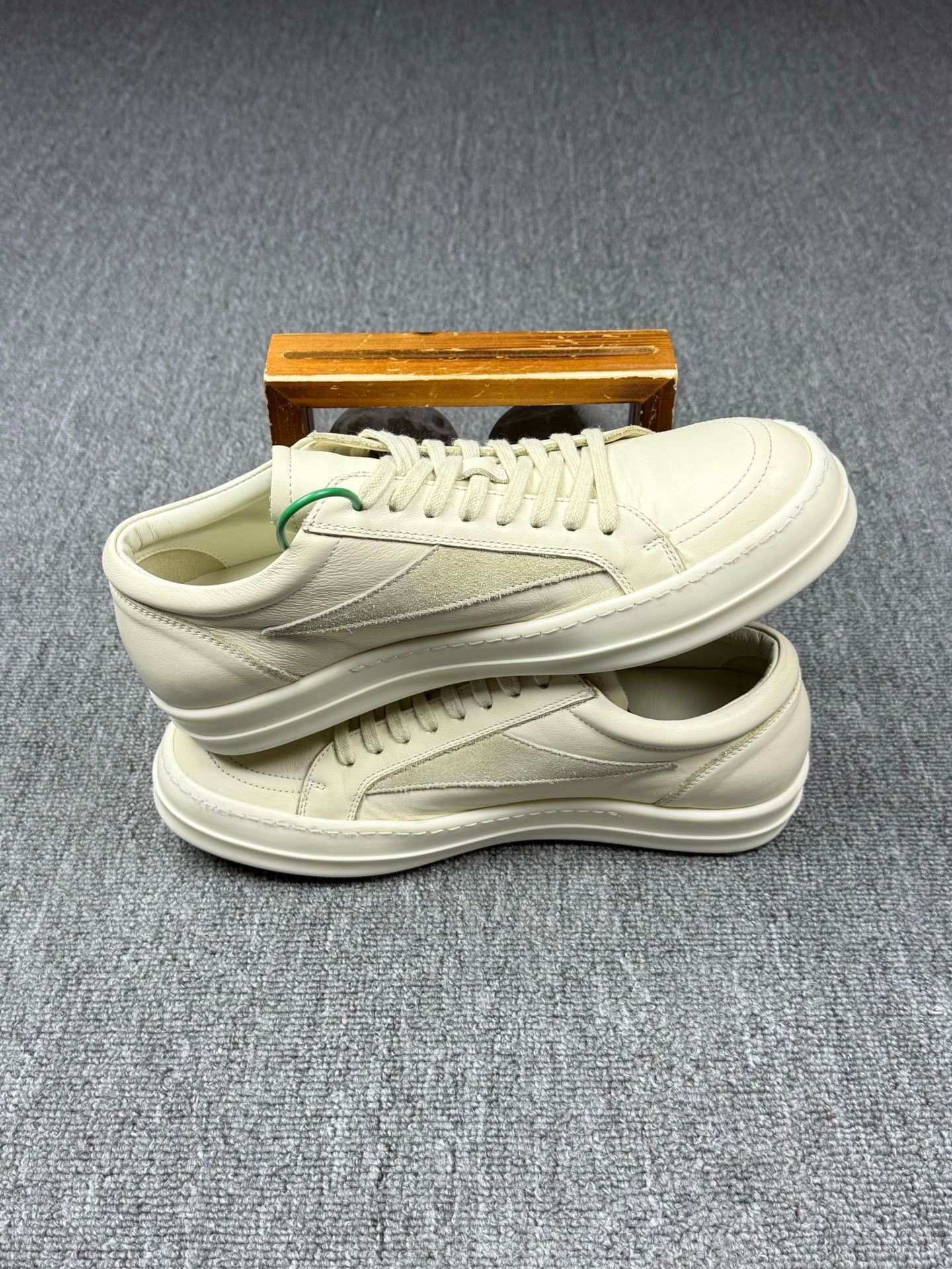 Rick Owens Rick Owens Leather White Lowtop Sneakers it_42 Women Size US 12 / IT 42 - 3 Thumbnail