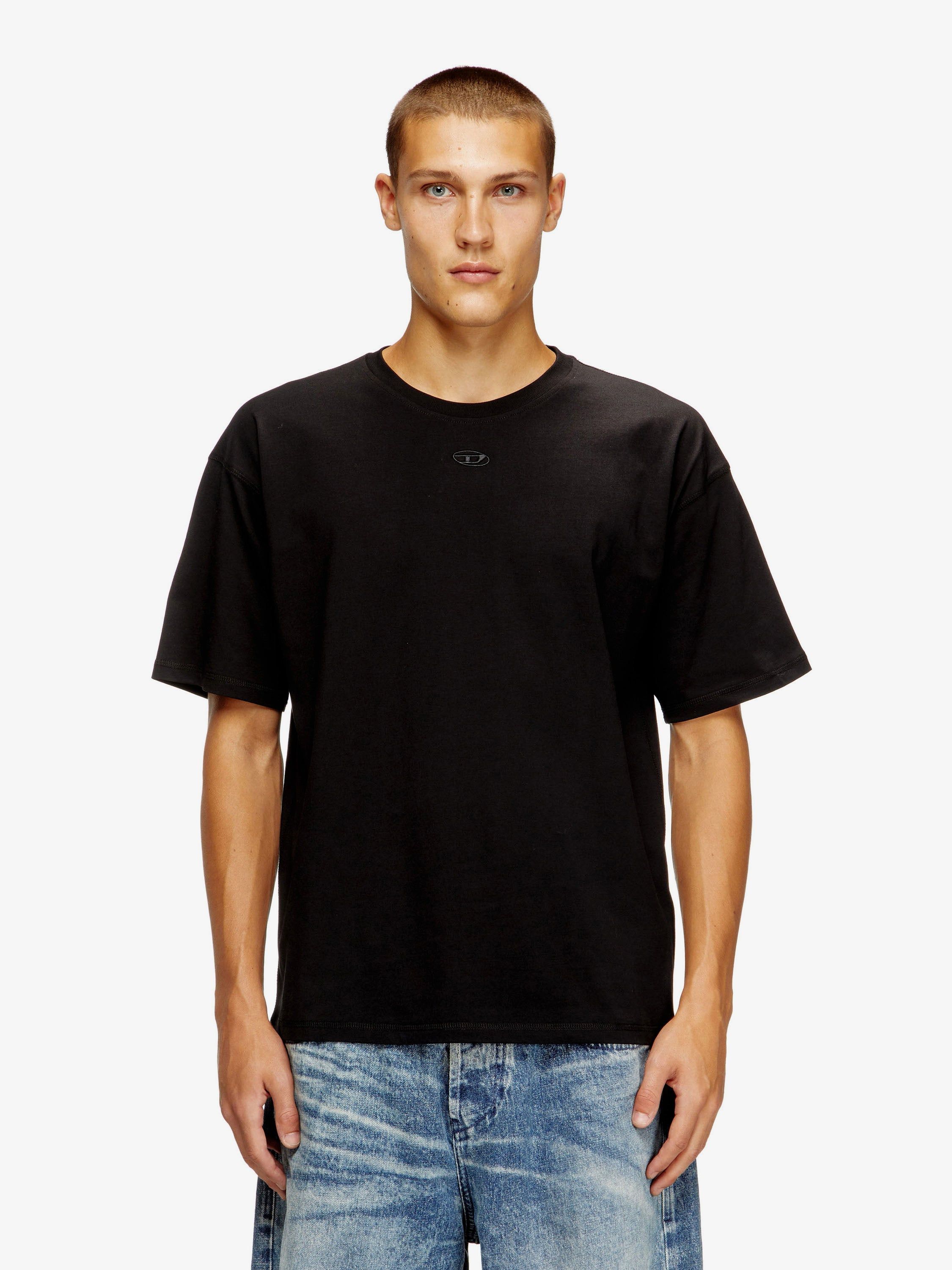 Diesel Cotton T-Shirt With Embroidered Logo On The Front Size US XXL / EU 58 / 5 - 3 Thumbnail