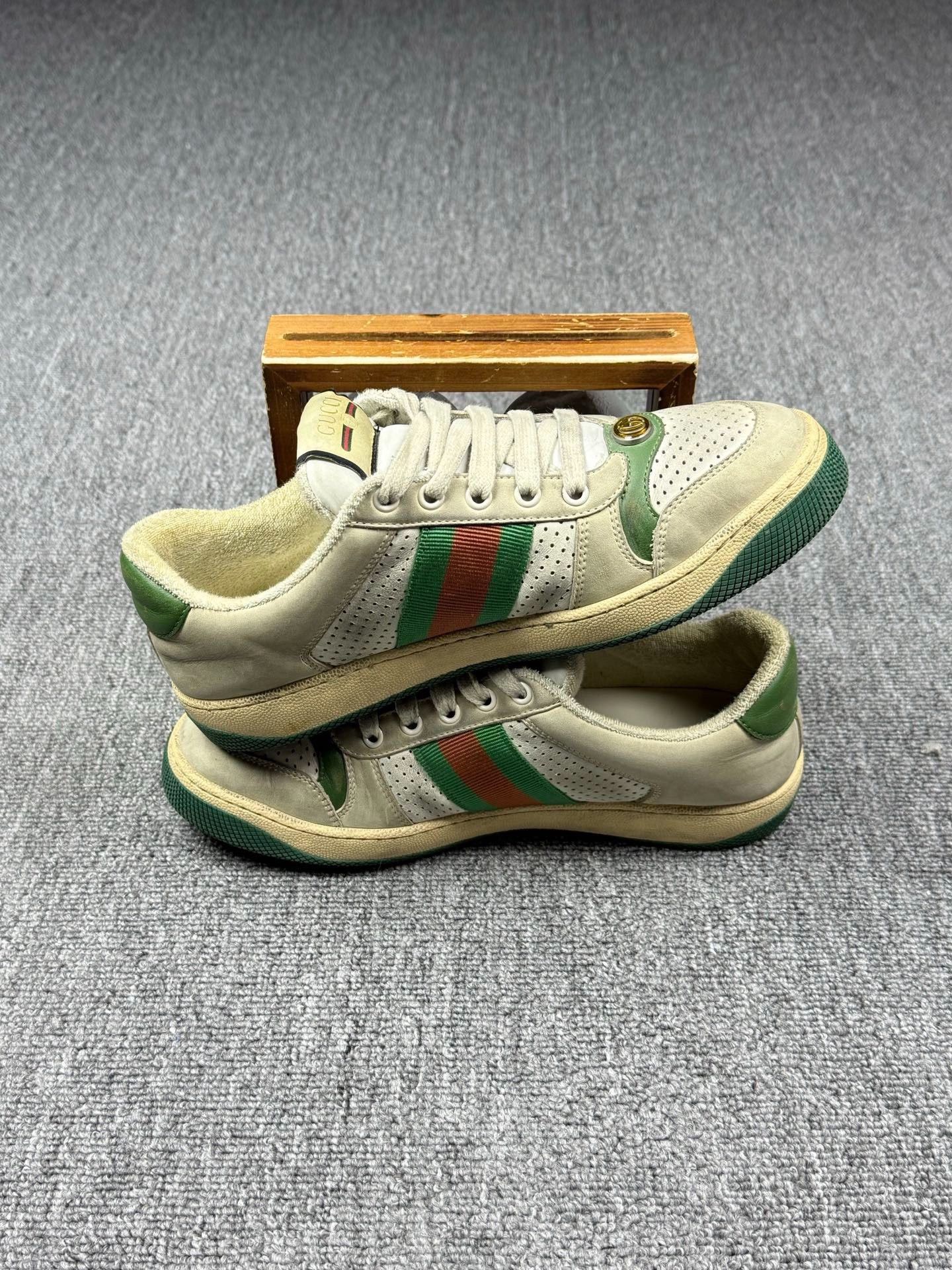 Gucci Gucci Distressed Green Lowtop Sneakers 5.5 Men Size US 5.5 / EU 38 - 3 Thumbnail