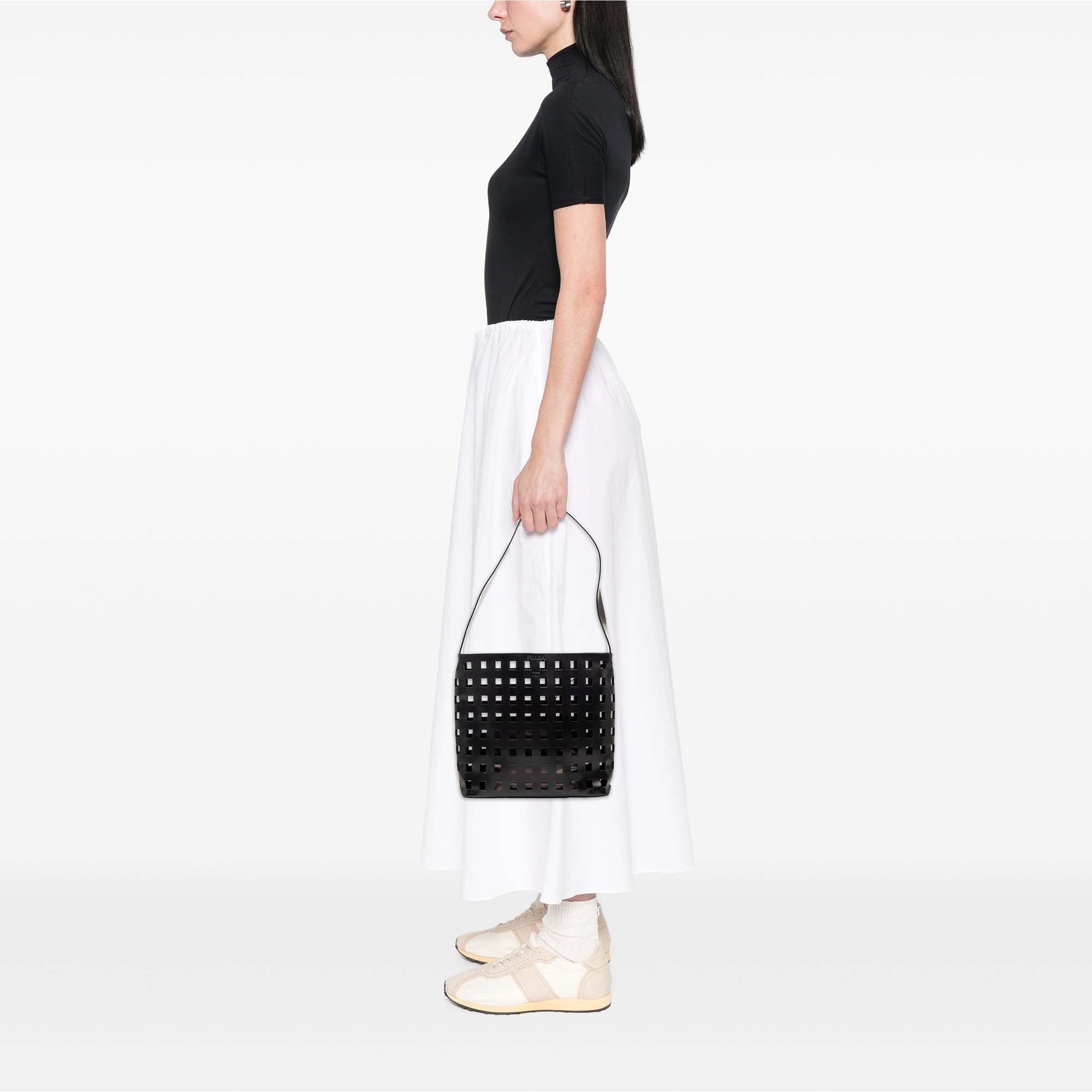 Prada Perforated Leather Shoulder Bag Size ONE SIZE - 6 Thumbnail