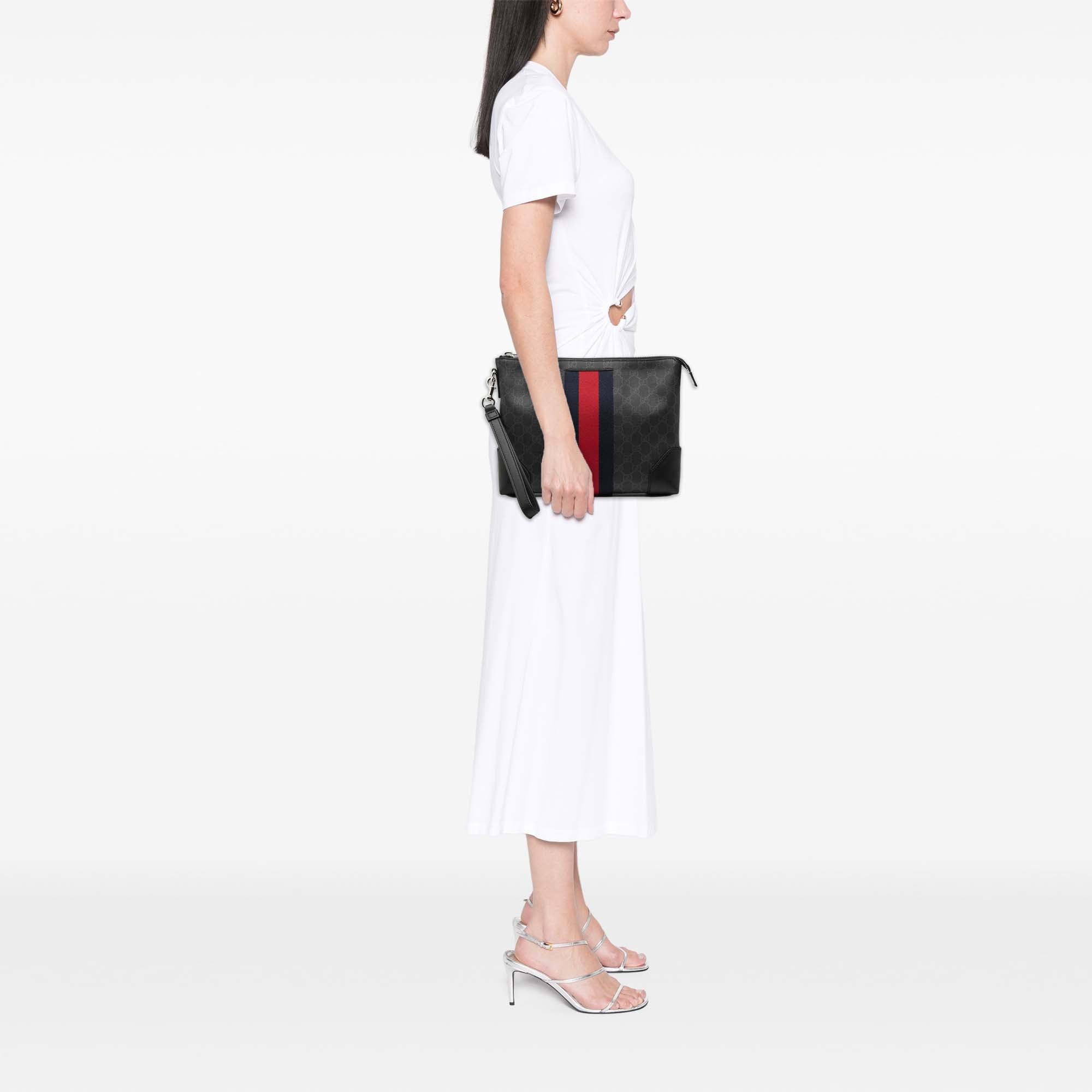 Gucci GG Supreme Web Clutch Size ONE SIZE - 7 Thumbnail