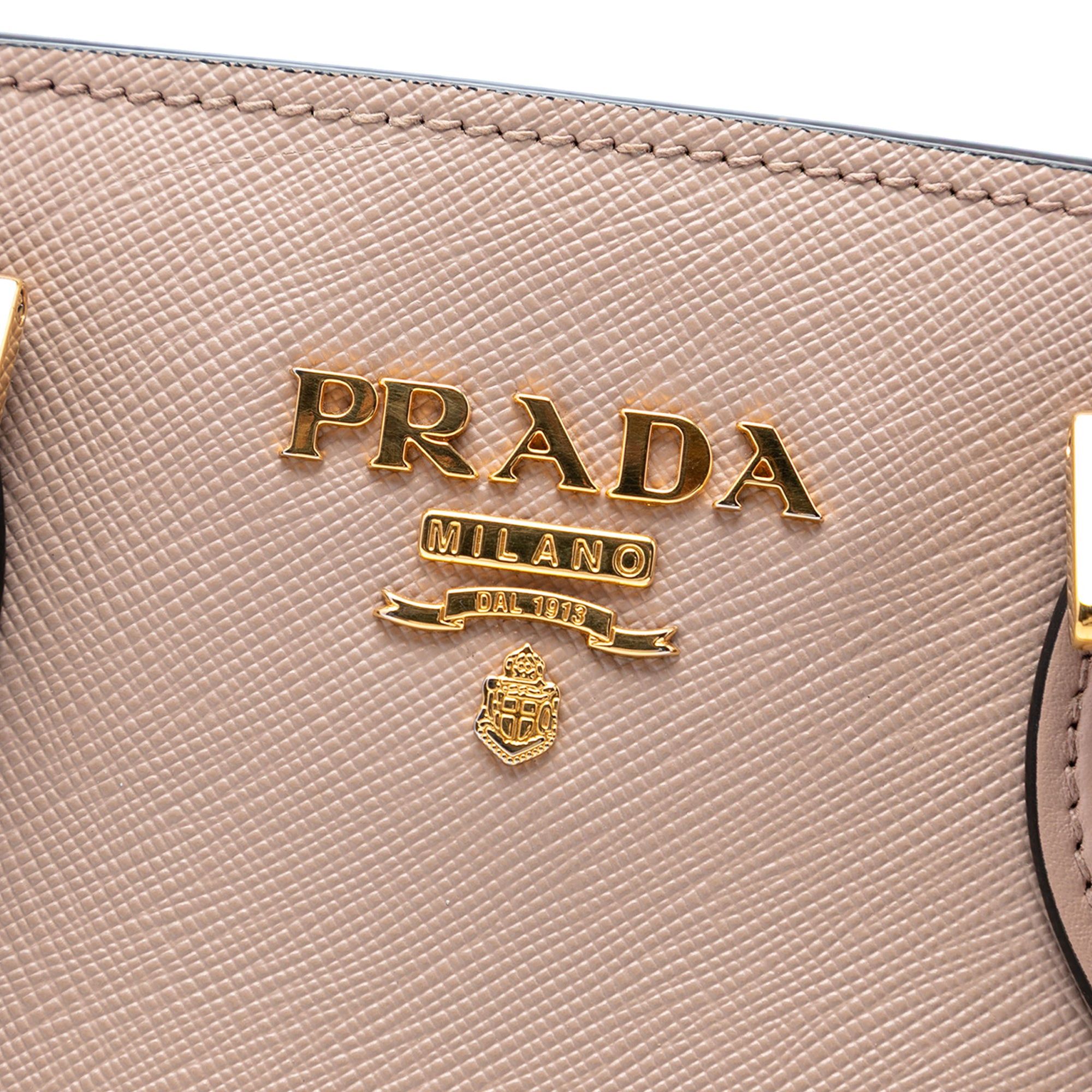 Prada Soft Calf Trimmed Saffiano Lux Open Convertible Tote Size ONE SIZE - 5 Thumbnail