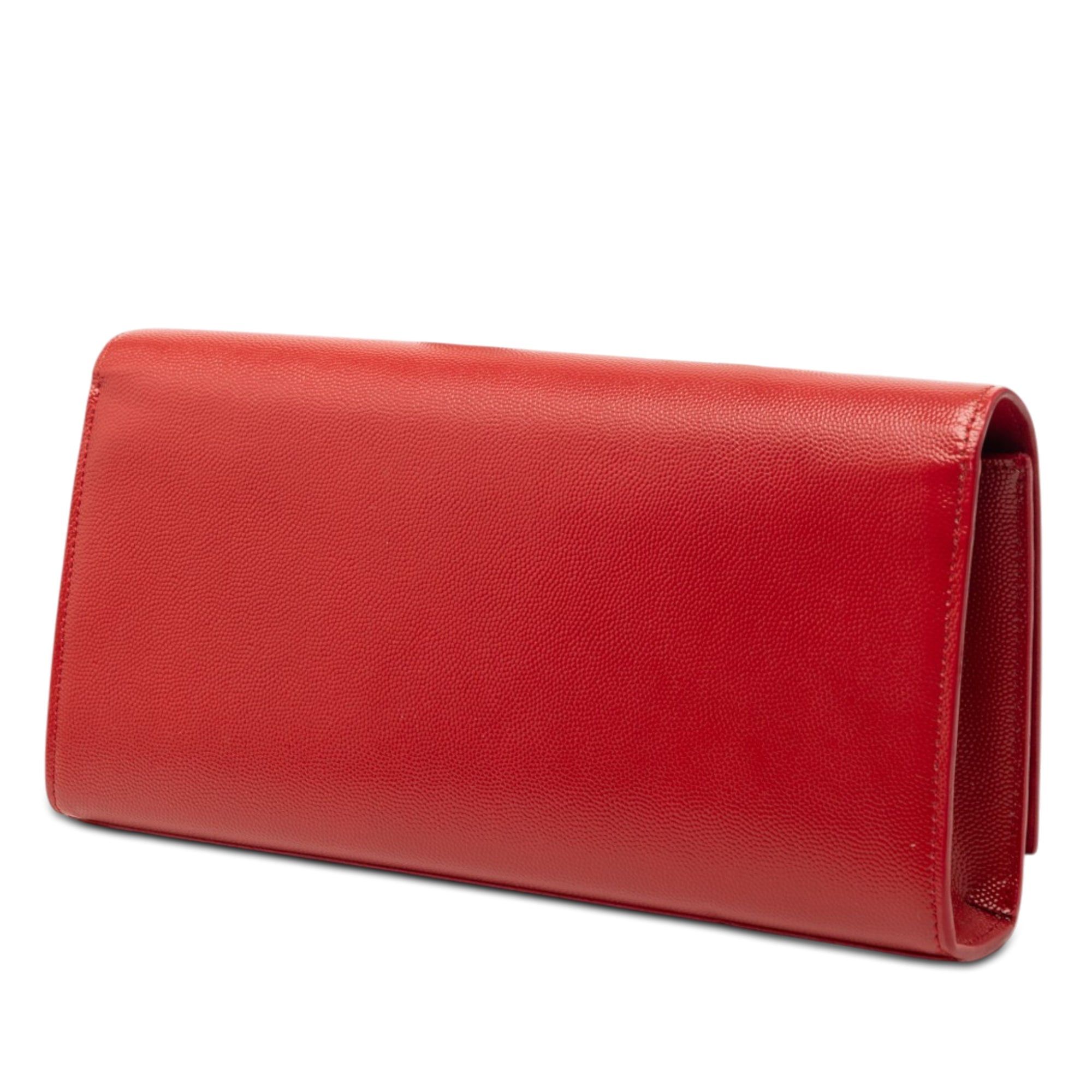 Saint Laurent Paris Grain de Poudre Monogram Cassandre Clutch Size ONE SIZE - 2 Thumbnail