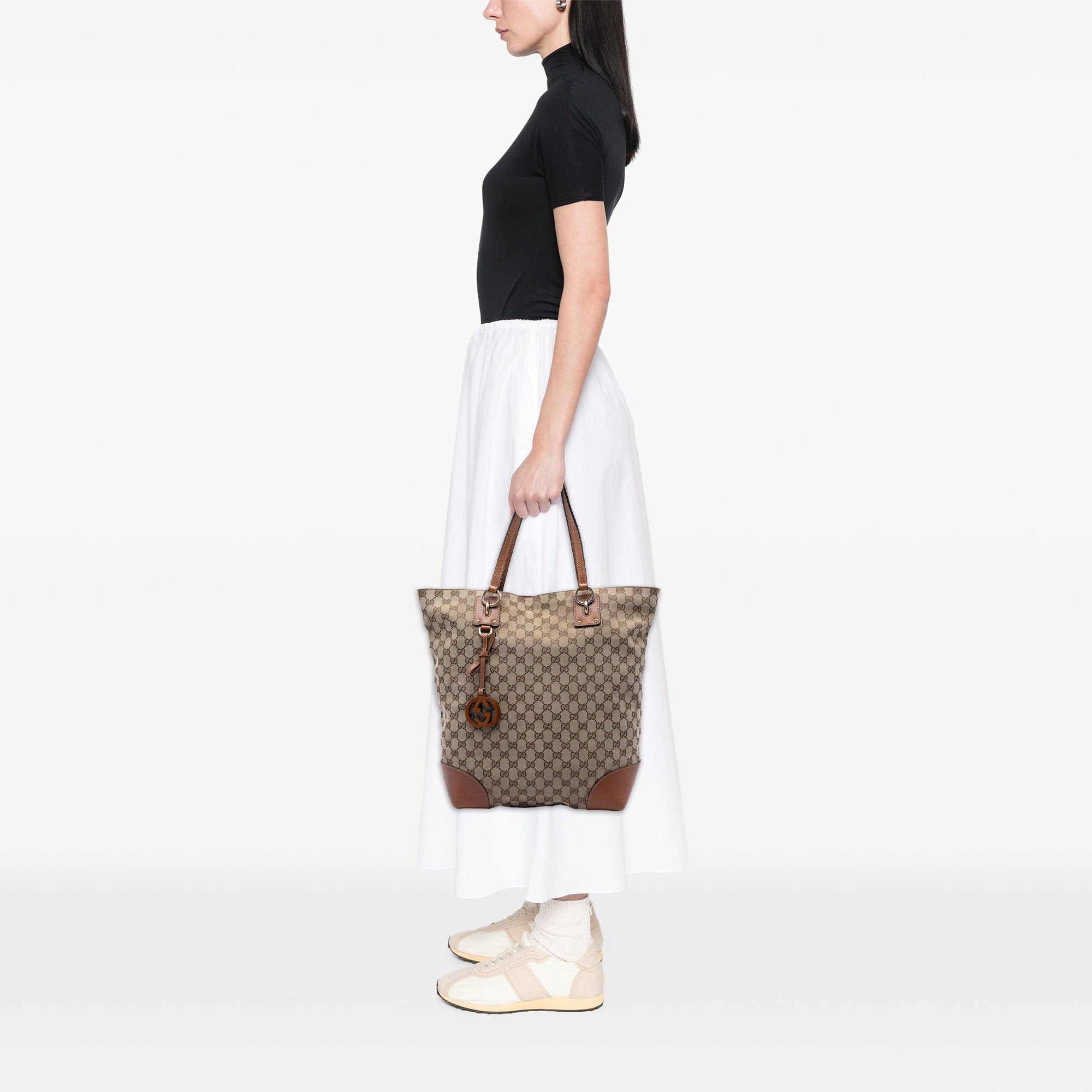Gucci Large GG Canvas GG Charm Tote Size ONE SIZE - 7 Thumbnail