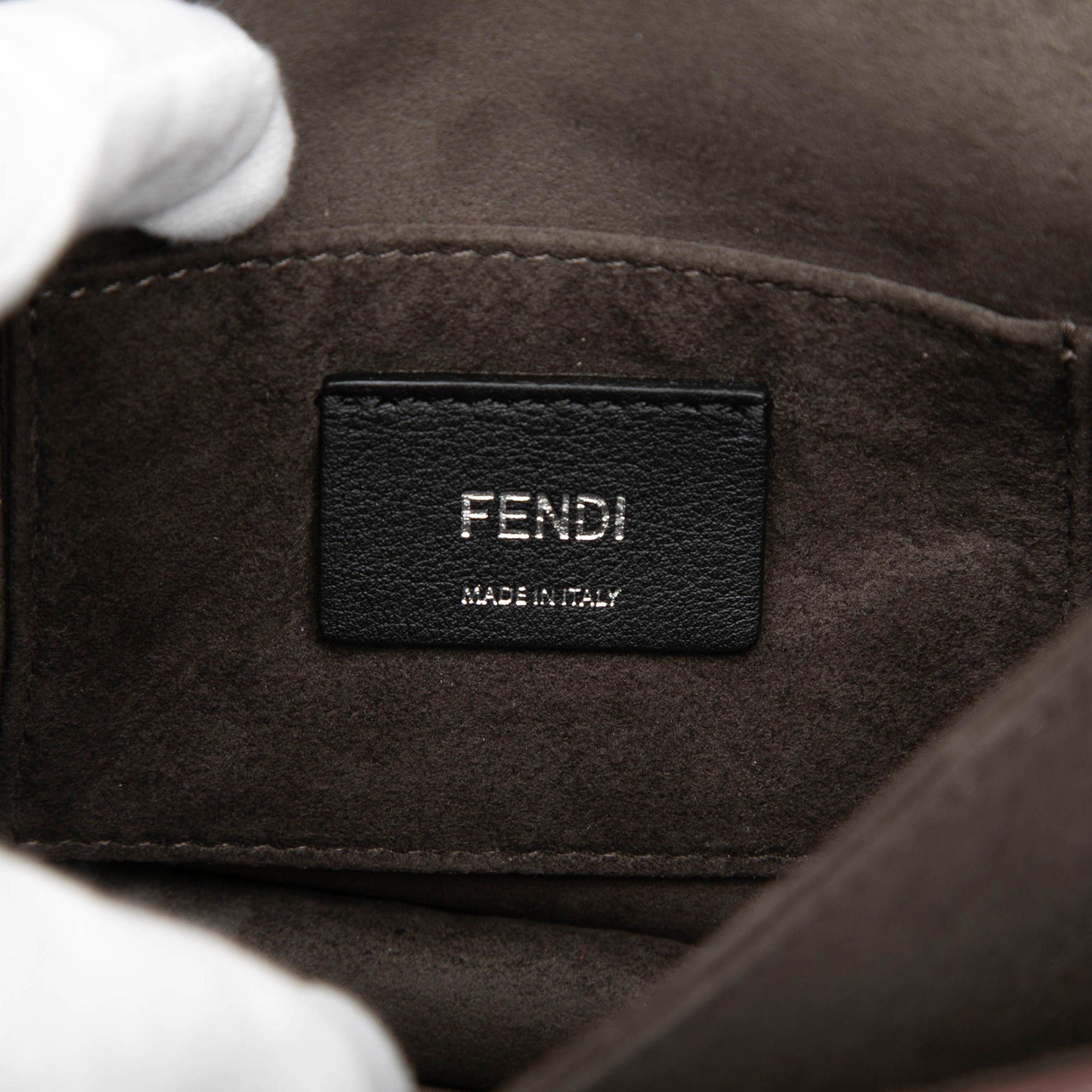 Fendi Mini Scalloped Metallic Studded Leather Kan I Crossbody Size ONE SIZE - 5 Thumbnail