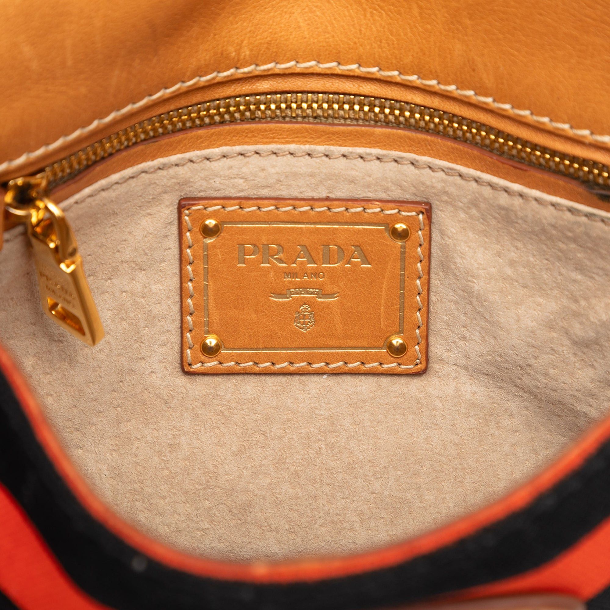 Prada Canvas Canapa Righe Striped Messenger Bag Size ONE SIZE - 5 Thumbnail
