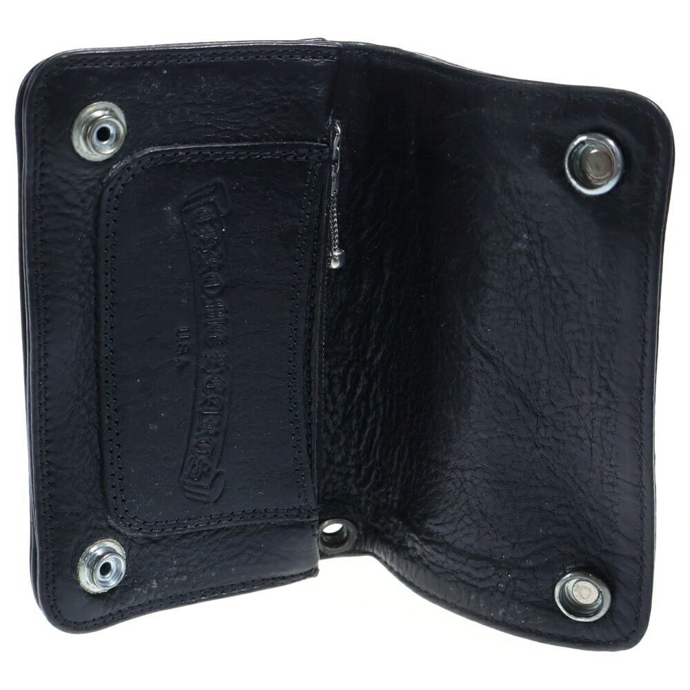 Chrome Hearts Chrome Hearts 1 Zip Heart Leather Wallet With Button Size ONE SIZE - 6 Thumbnail