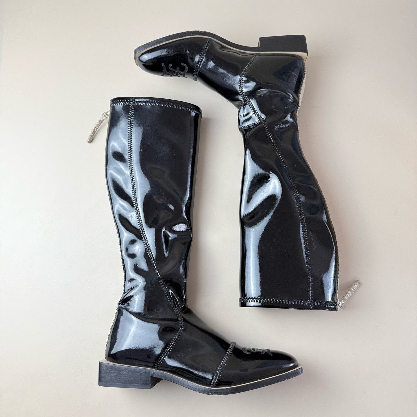 Fendi Fendi Black Logo Zipper Short Boots Size US 7 / IT 37 - 5 Thumbnail