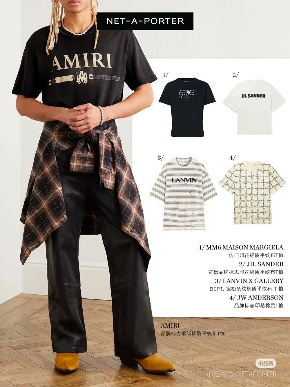 Amiri Amiri Men's Letter Print T-Shirt Size US M / EU 48-50 / 2 - 8 Thumbnail