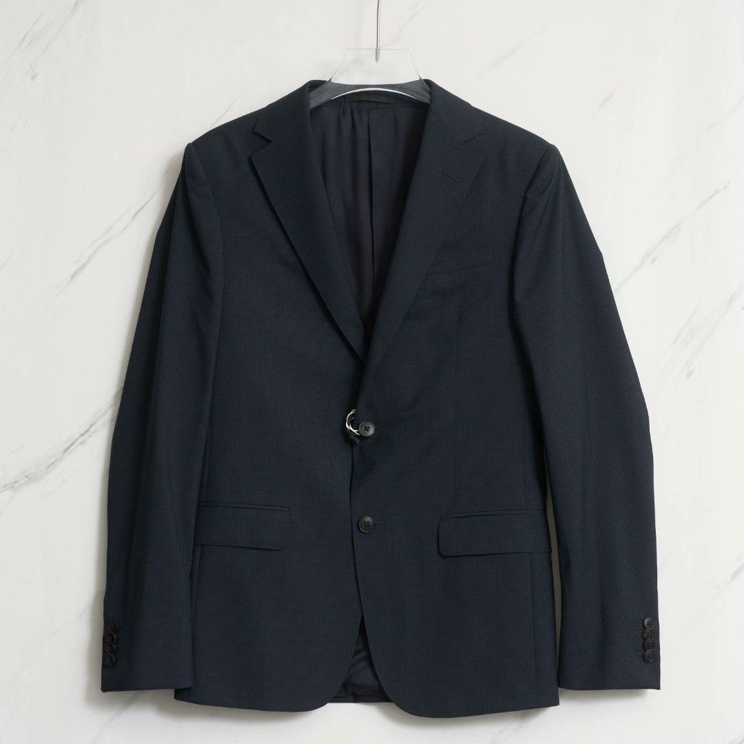 Ermenegildo Zegna ZEGNA Men's Navy Houndstooth Suit Size US S / EU 44-46 / 1 - 2 Thumbnail