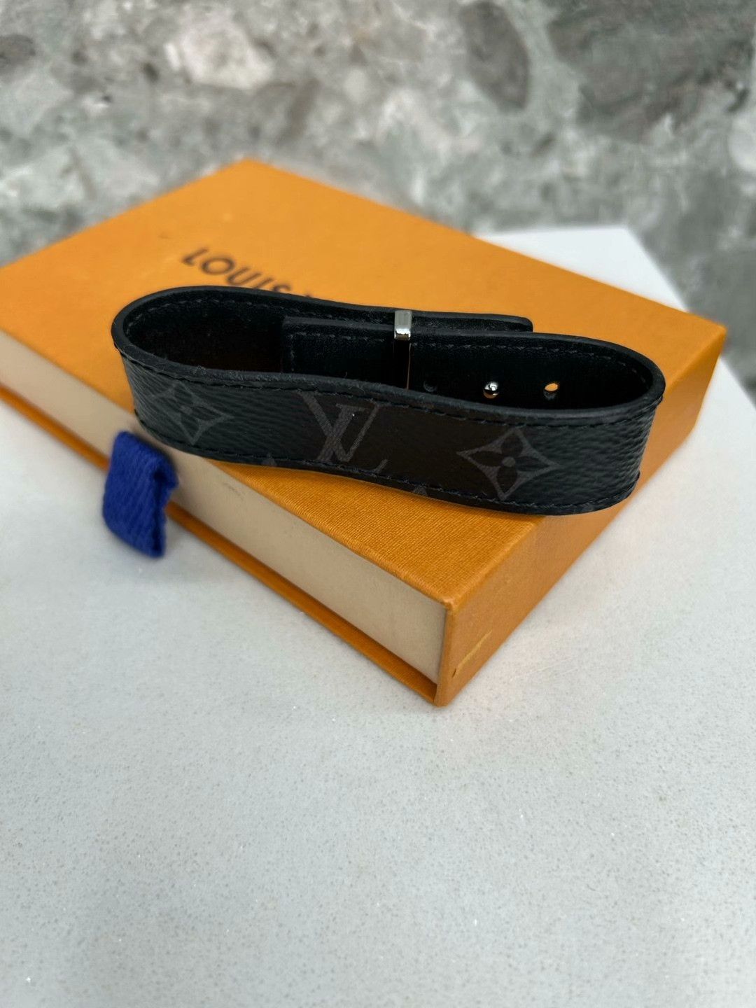 Louis Vuitton LV Monogram Leather Bracelet Size ONE SIZE - 3 Thumbnail