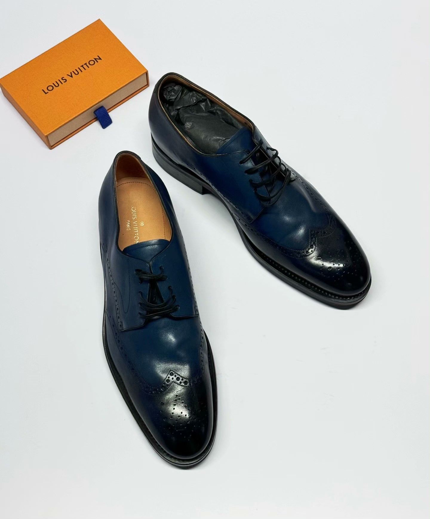 Louis Vuitton LV Gradient Burnished Derby Shoes Size US 7 / EU 40 - 2 Thumbnail