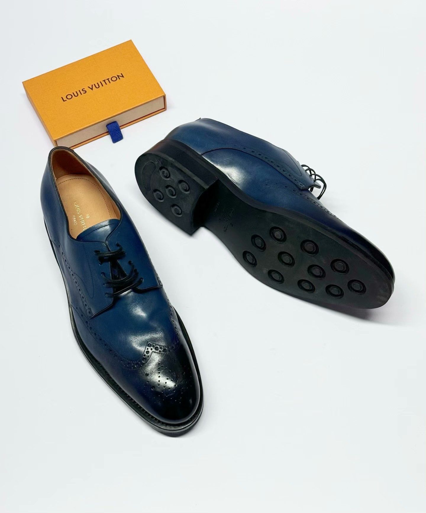 Louis Vuitton LV Gradient Burnished Derby Shoes Size US 7 / EU 40 - 3 Thumbnail
