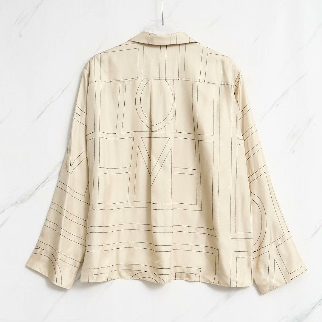 Toteme Toteme Women's Geometric Silk Blouse Size S / US 4 / IT 40 - 5 Thumbnail