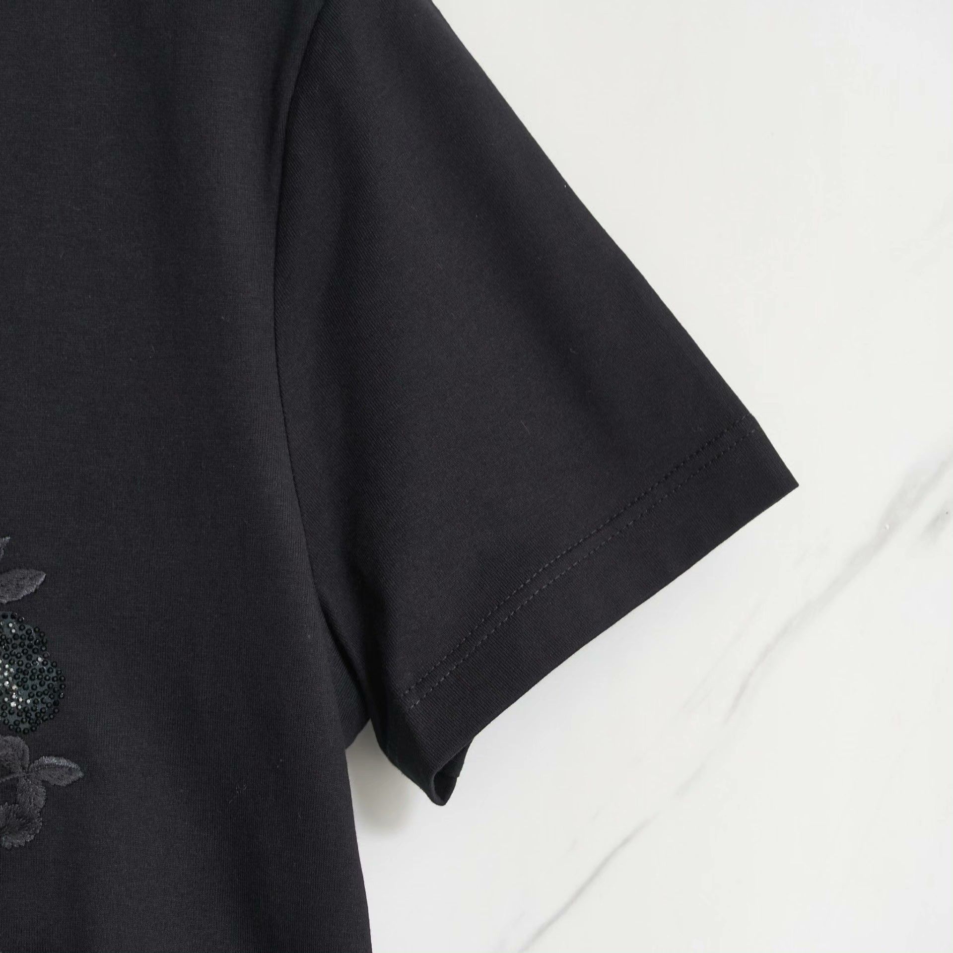 Max Mara Max Mara Women's Rhinestone Embroidered T-shirt Size S / US 4 / IT 40 - 3 Thumbnail