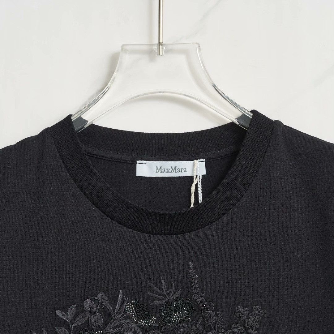 Max Mara Max Mara Women's Rhinestone Embroidered T-shirt Size S / US 4 / IT 40 - 2 Thumbnail