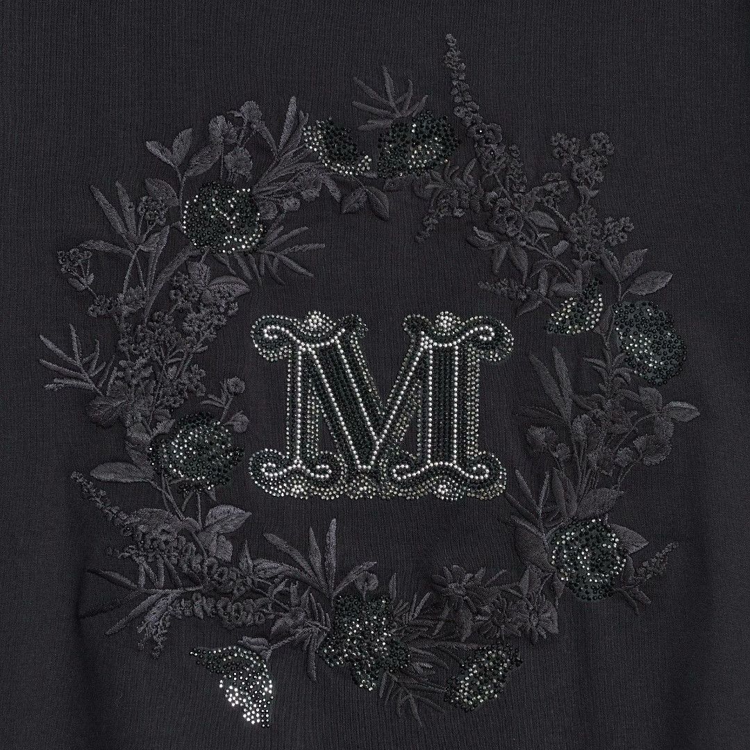 Max Mara Max Mara Women's Rhinestone Embroidered T-shirt Size S / US 4 / IT 40 - 4 Thumbnail