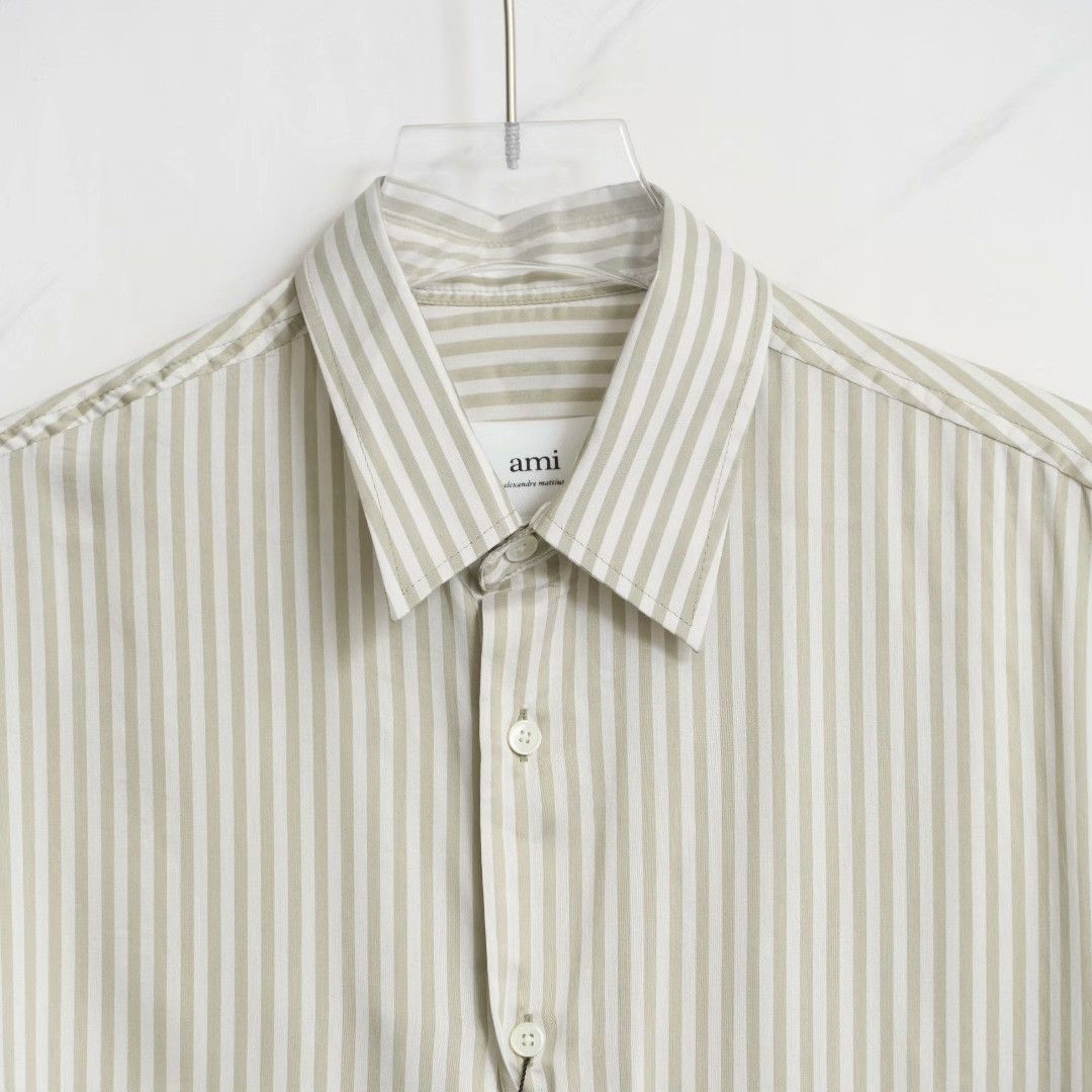 AMI Ami Paris Men's Striped Collar Shirt Size US S / EU 44-46 / 1 - 2 Thumbnail