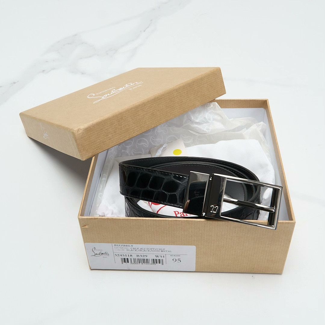 Christian Louboutin Christian Louboutin Men's Crocodile Belt Size ONE SIZE - 7 Thumbnail