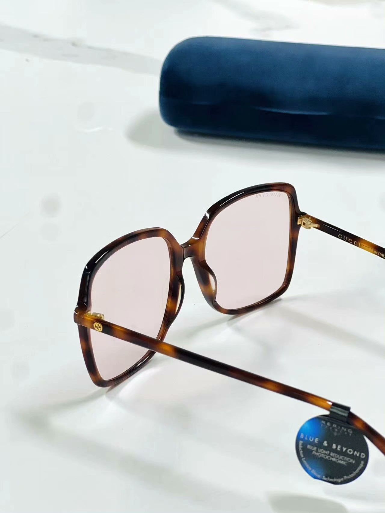 Gucci Gucci Classic Double G Tortoiseshell Sunglasses Size ONE SIZE - 4 Thumbnail