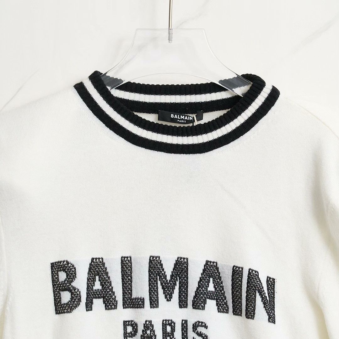 Balmain Balmain Women's Letter Shoulder Pad Knit Size S / US 4 / IT 40 - 2 Thumbnail