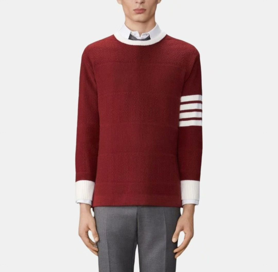 Thom Browne Thom Browne Men's Jacquard Stripe Sweater Size US M / EU 48-50 / 2 - 8 Thumbnail