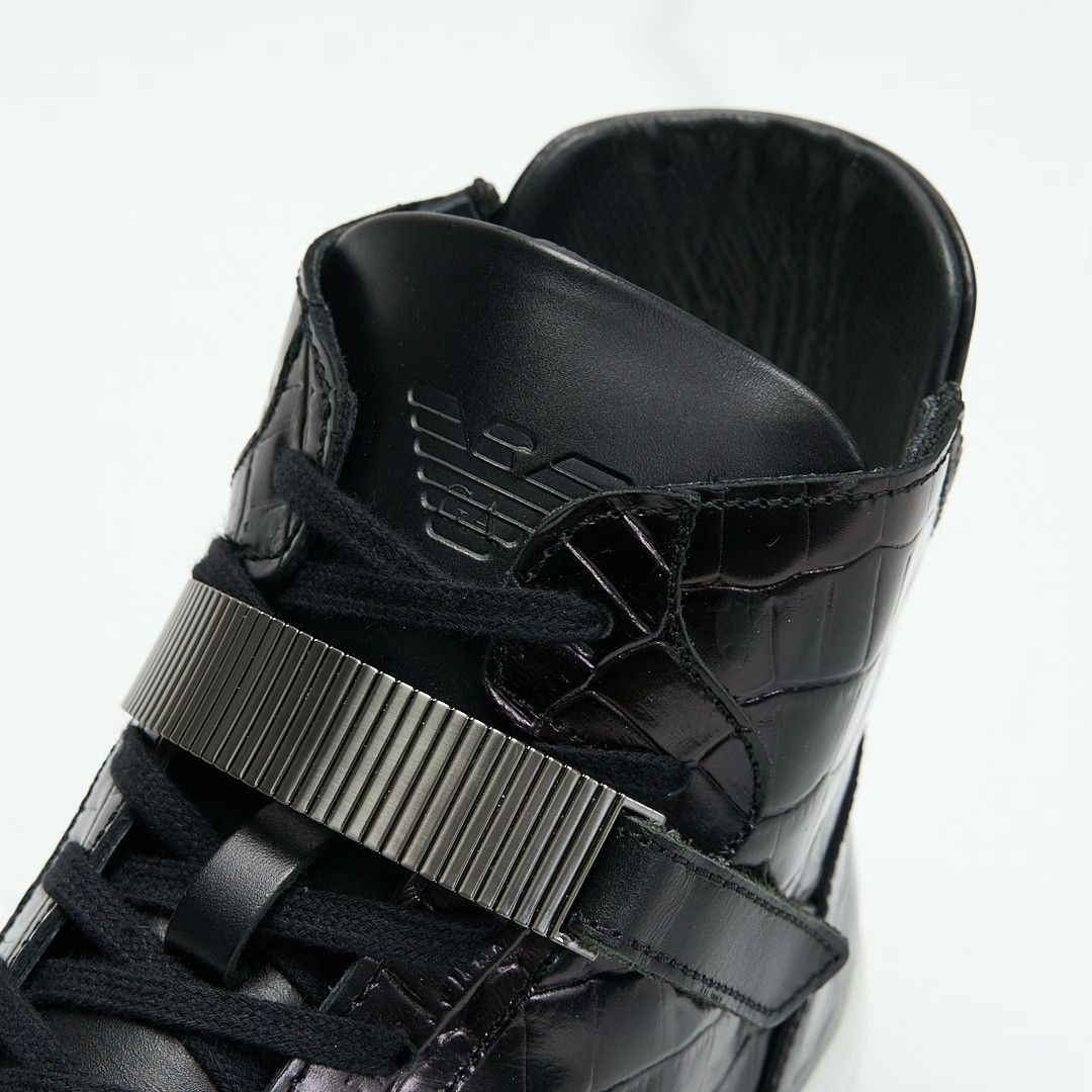Emporio Armani Emporio Armani Men's Crocodile High-Top Casual Shoes Size US 9 / EU 42 - 6 Thumbnail