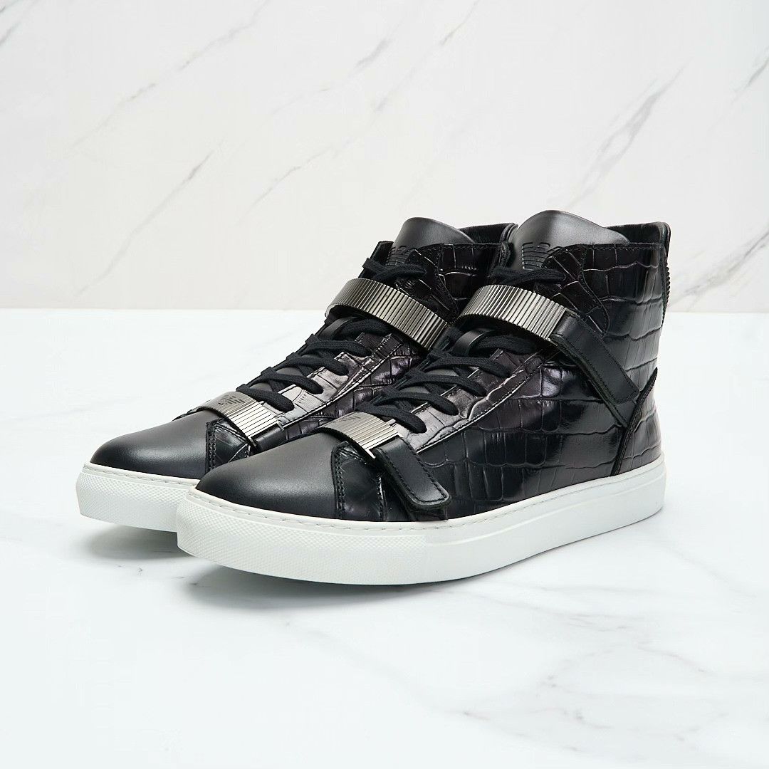 Emporio Armani Emporio Armani Men's Crocodile High-Top Casual Shoes Size US 9 / EU 42 - 2 Thumbnail