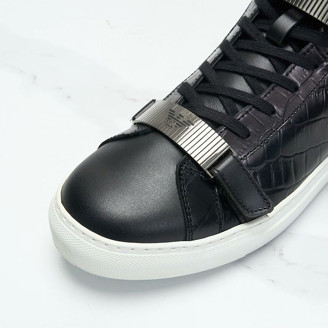 Emporio Armani Emporio Armani Men's Crocodile High-Top Casual Shoes Size US 9 / EU 42 - 5 Thumbnail