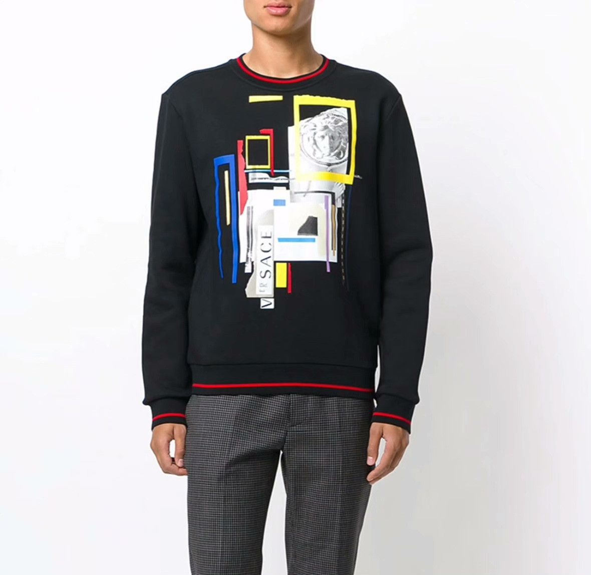 Versace Versace Men's Creative Pattern Fleece Sweatshirt Size US M / EU 48-50 / 2 - 8 Thumbnail