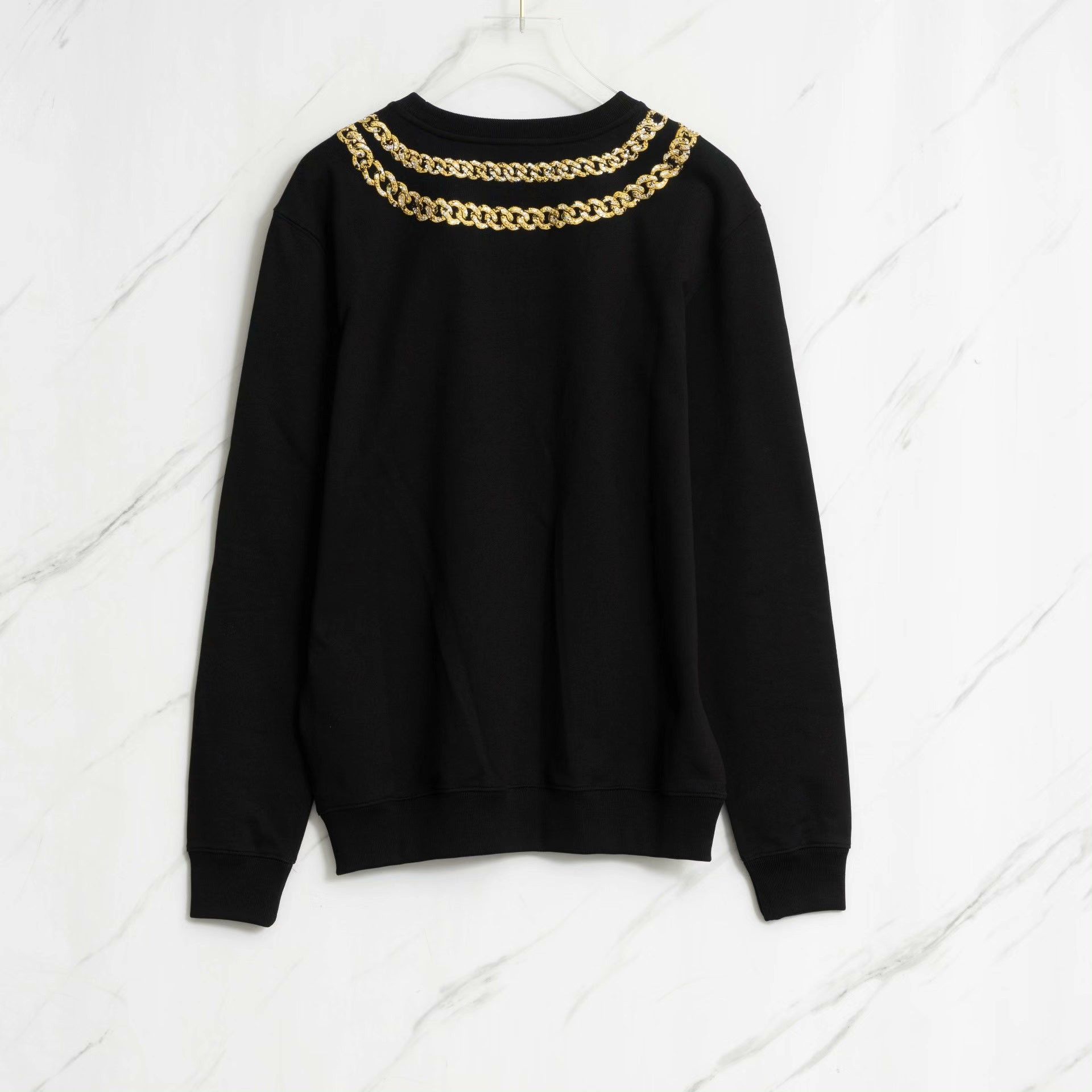 Versace Versace Men's Rhinestone Chain Embroidered Sweatshirt Size US M / EU 48-50 / 2 - 4 Thumbnail